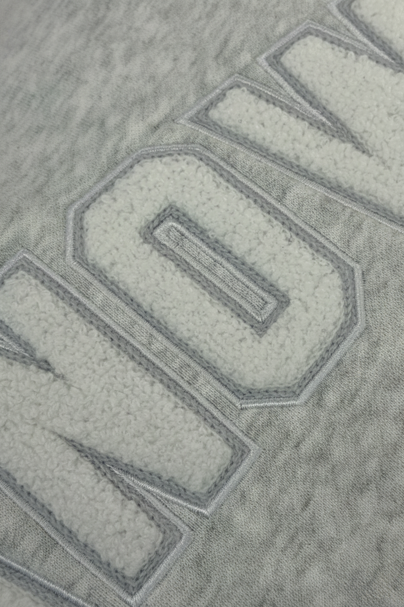 Chenille Hoodie | White Marle