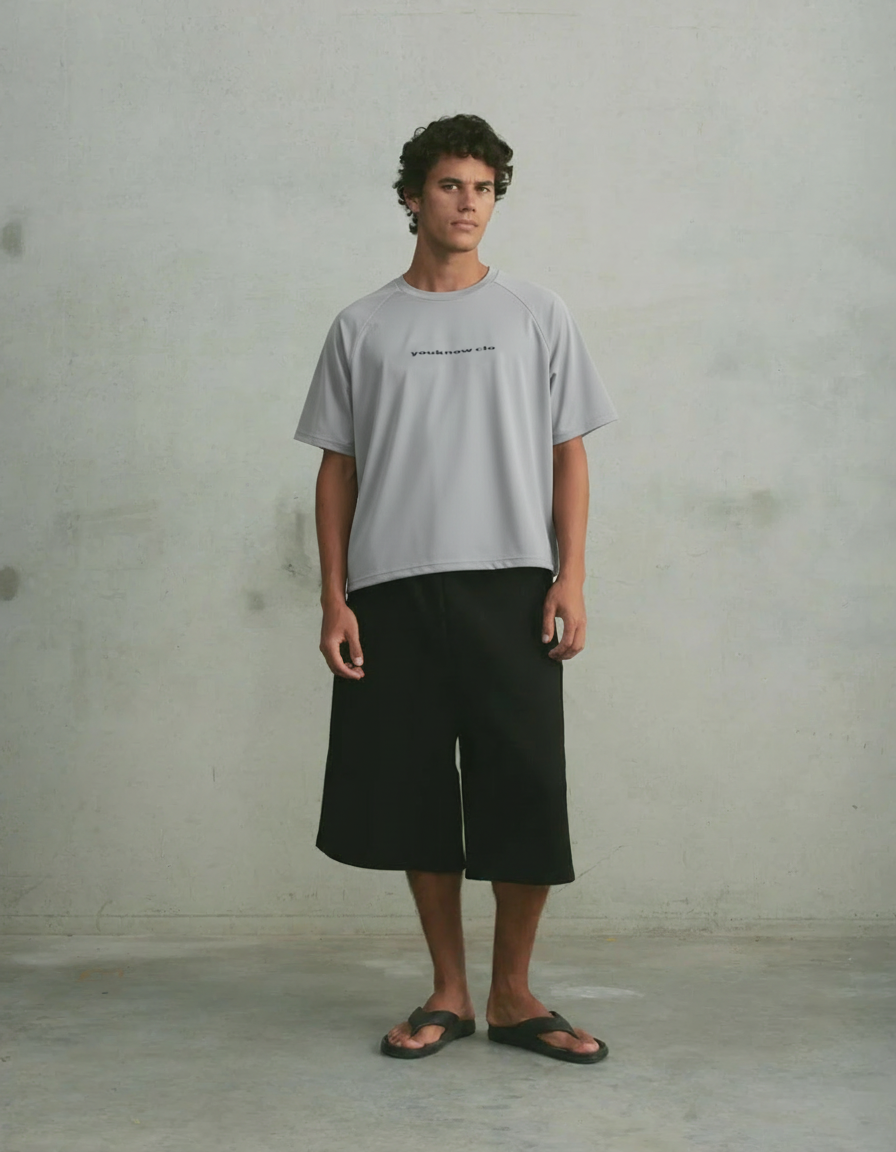 Washed Raglan Tee | Washed Grey