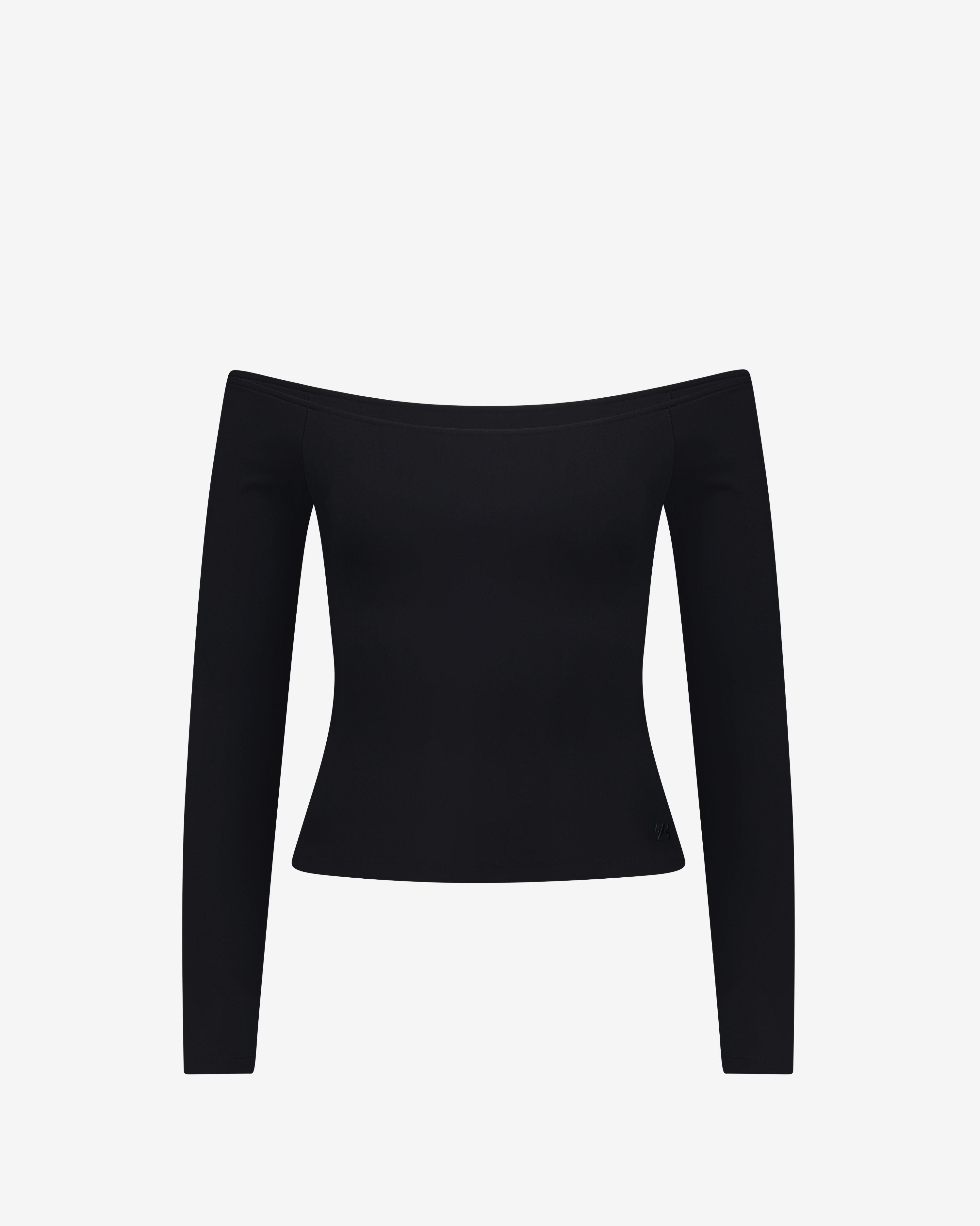 YK Move Cloud Off Shoulder Longsleeve | Black