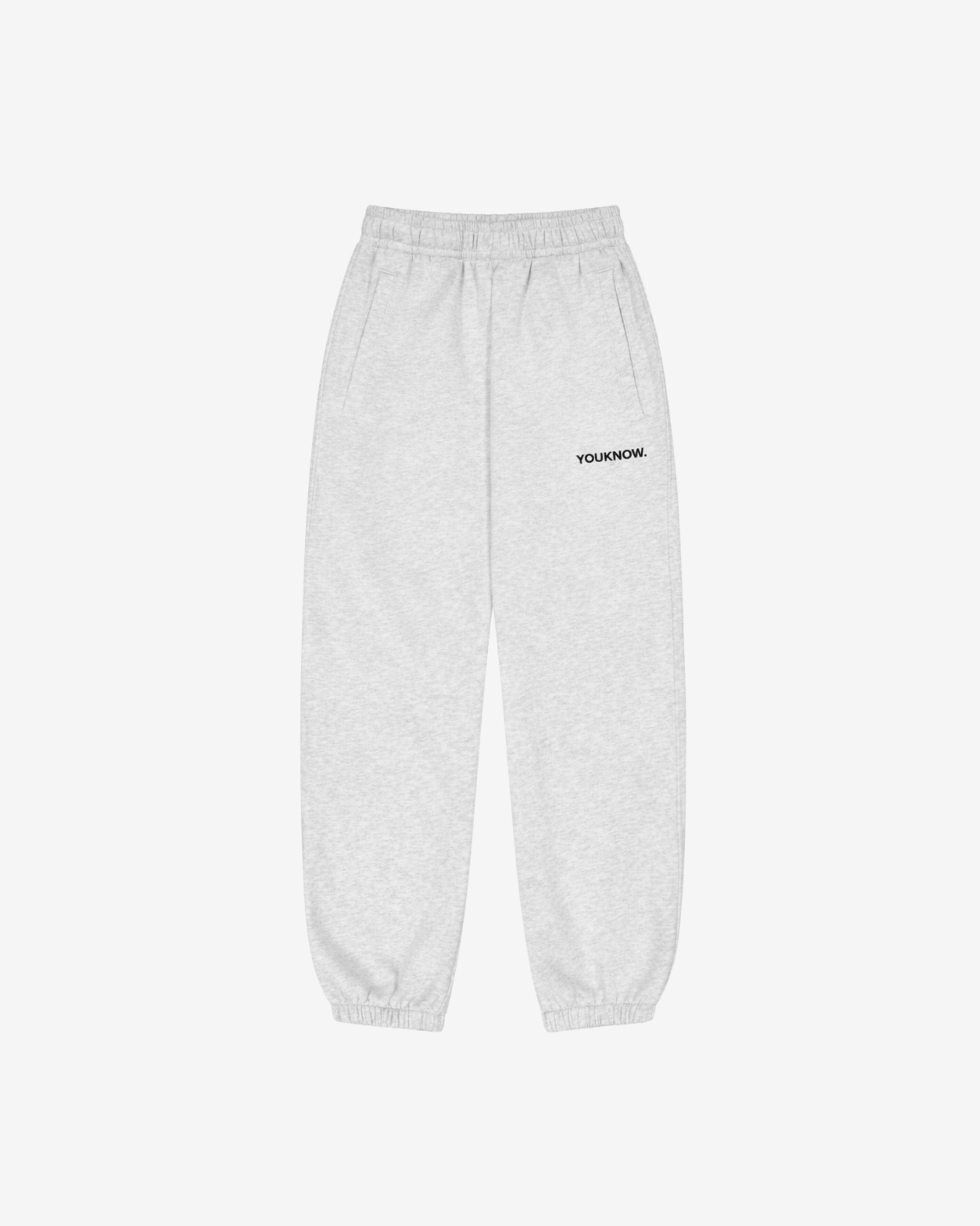 Core Cuffed Sweatpants | White Marle
