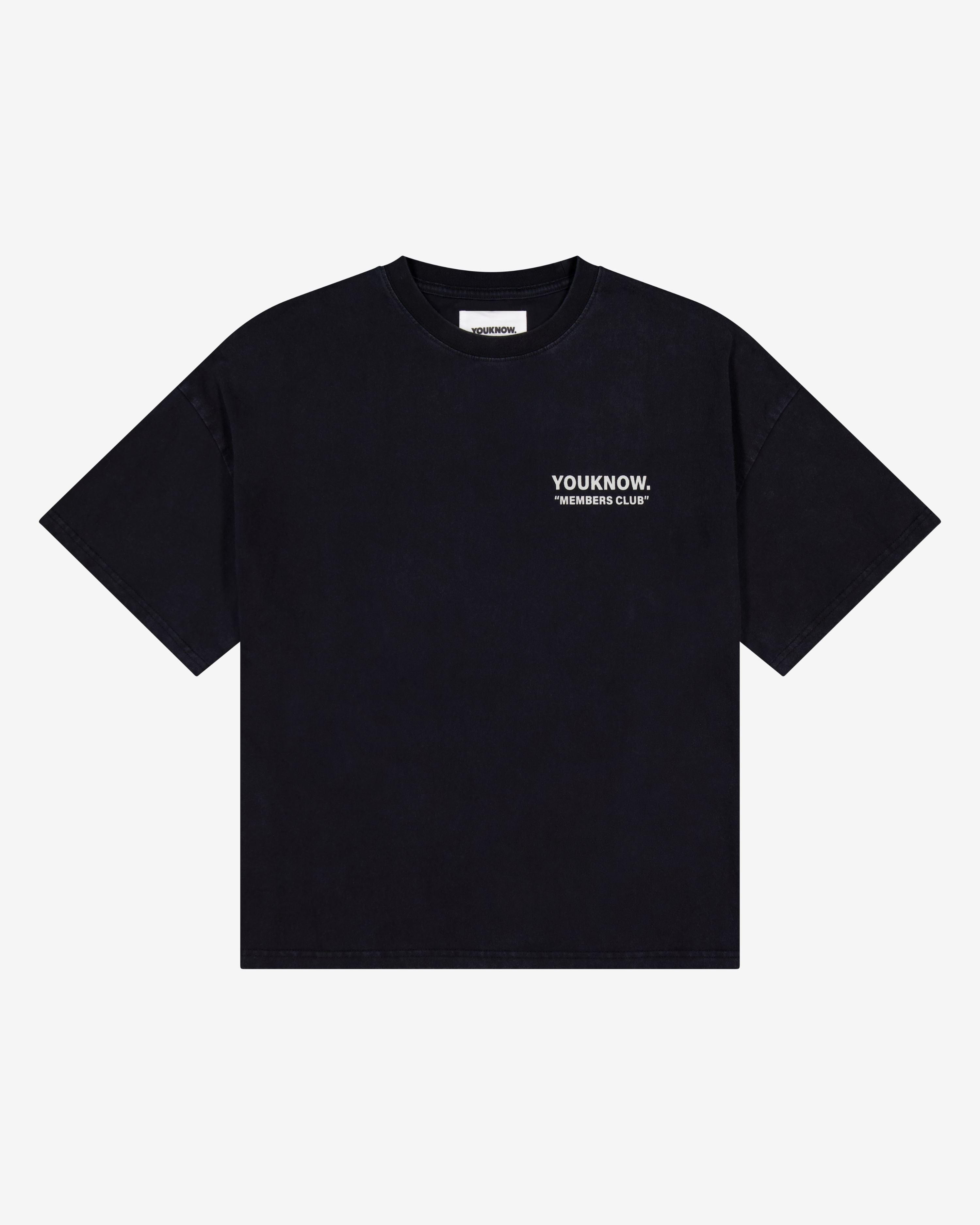 Members Club Tee | Washed Black