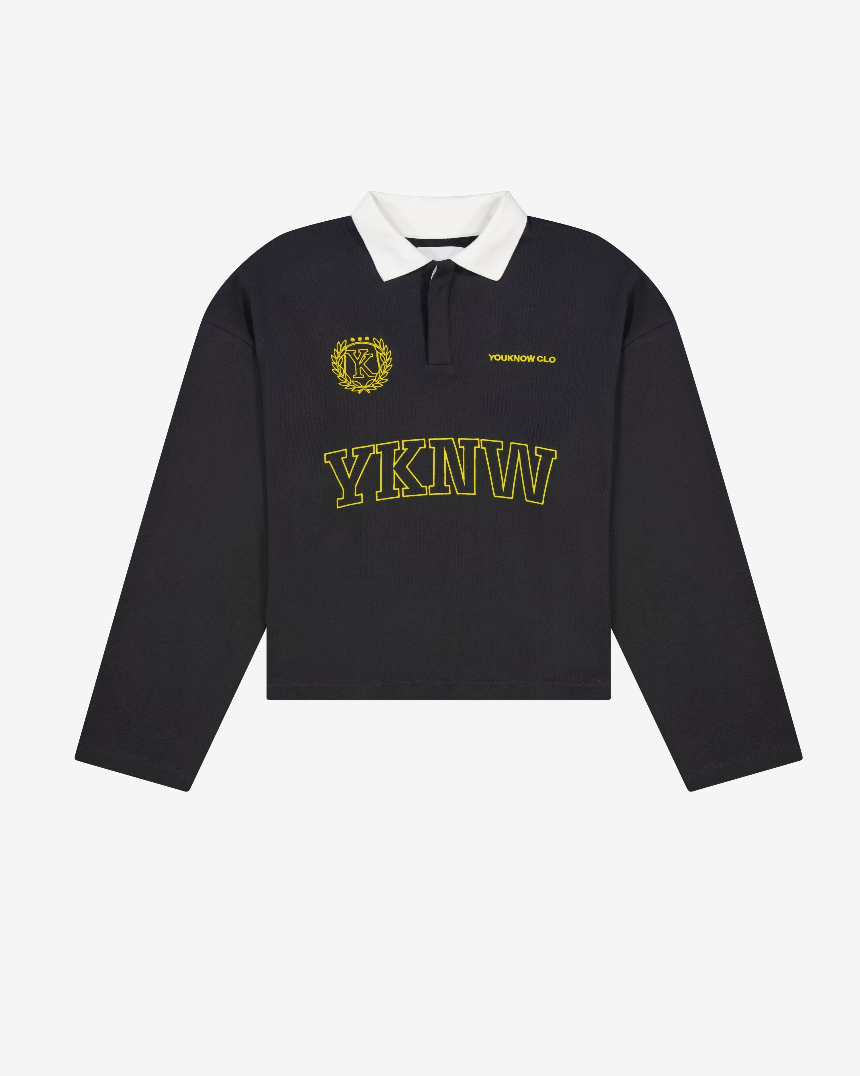 Emblem Polo Longsleeve | Charcoal