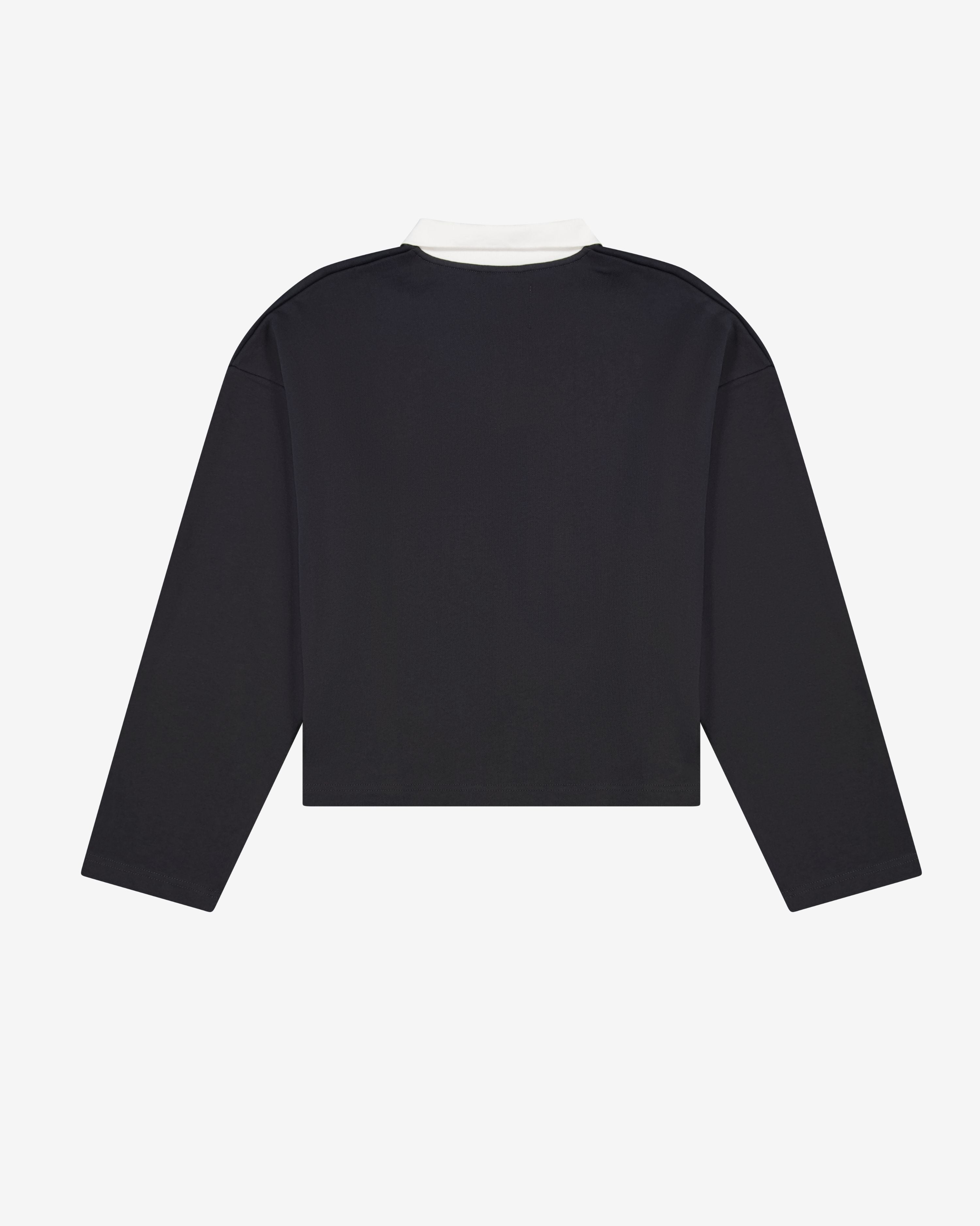 Emblem Polo Longsleeve | Charcoal