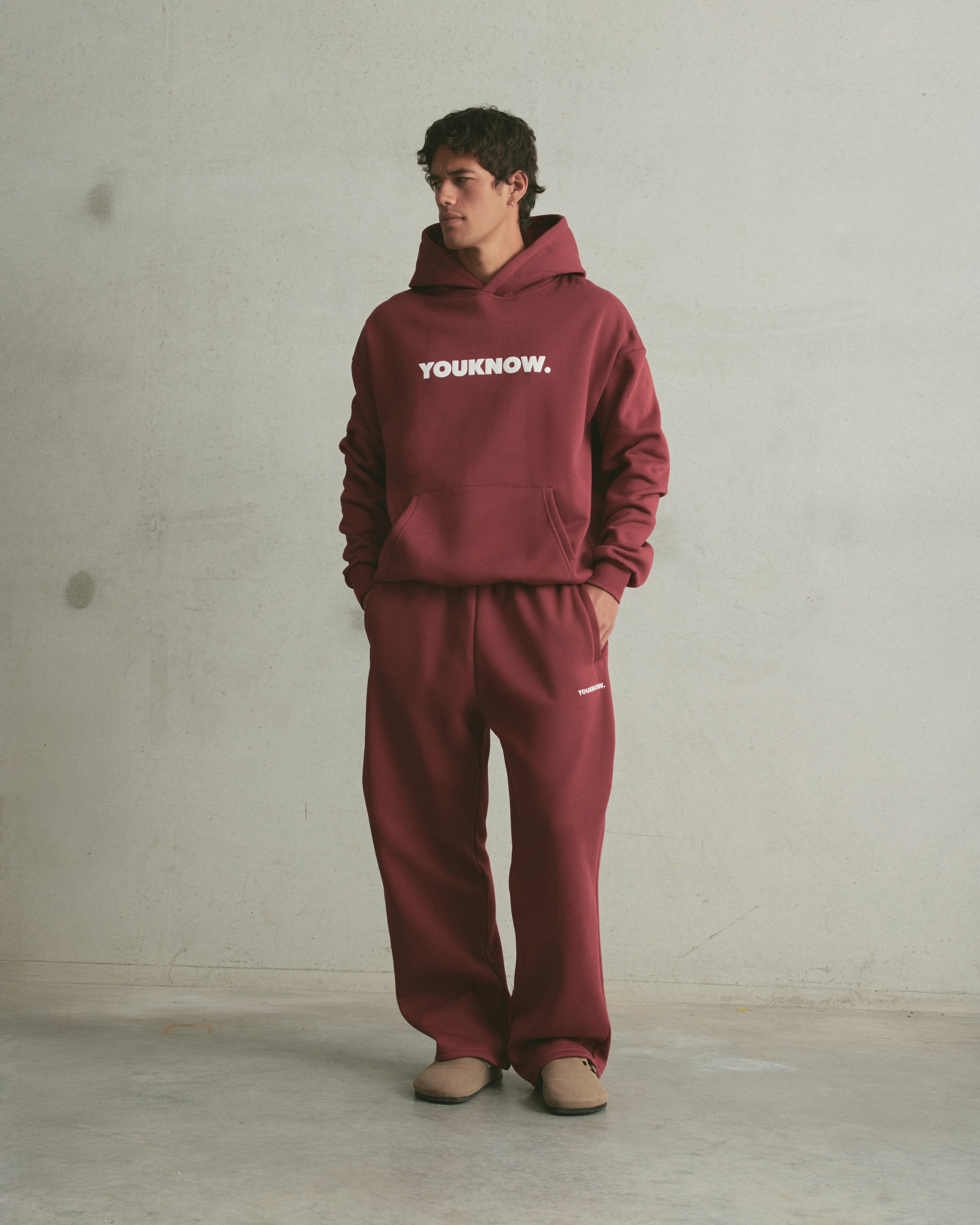 Block Hoodie | Maroon