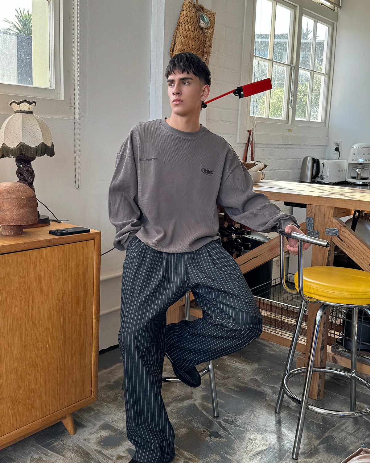 Waffle Longsleeve | Charcoal