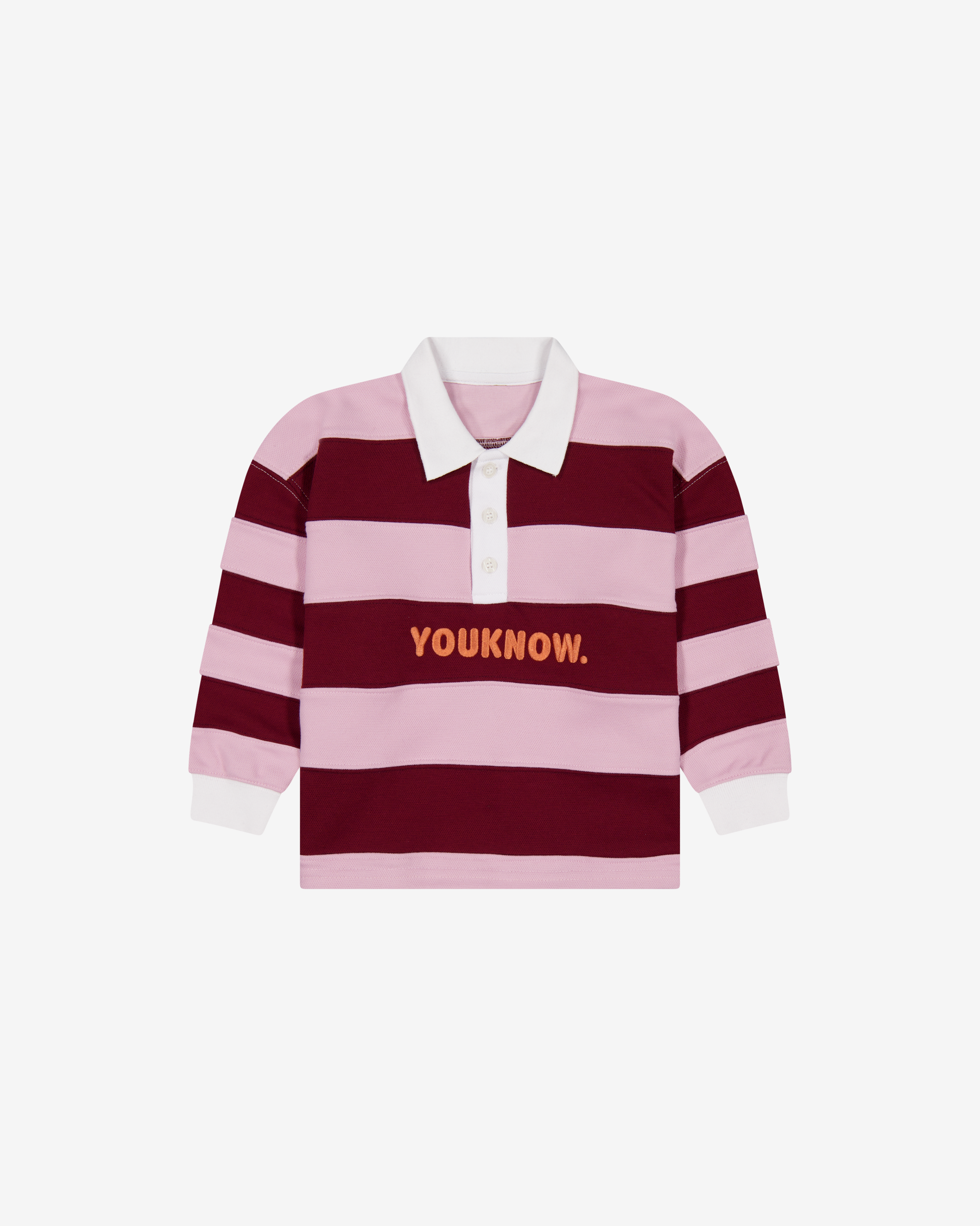 Kids Rugby Longsleeve | Pink Stripe
