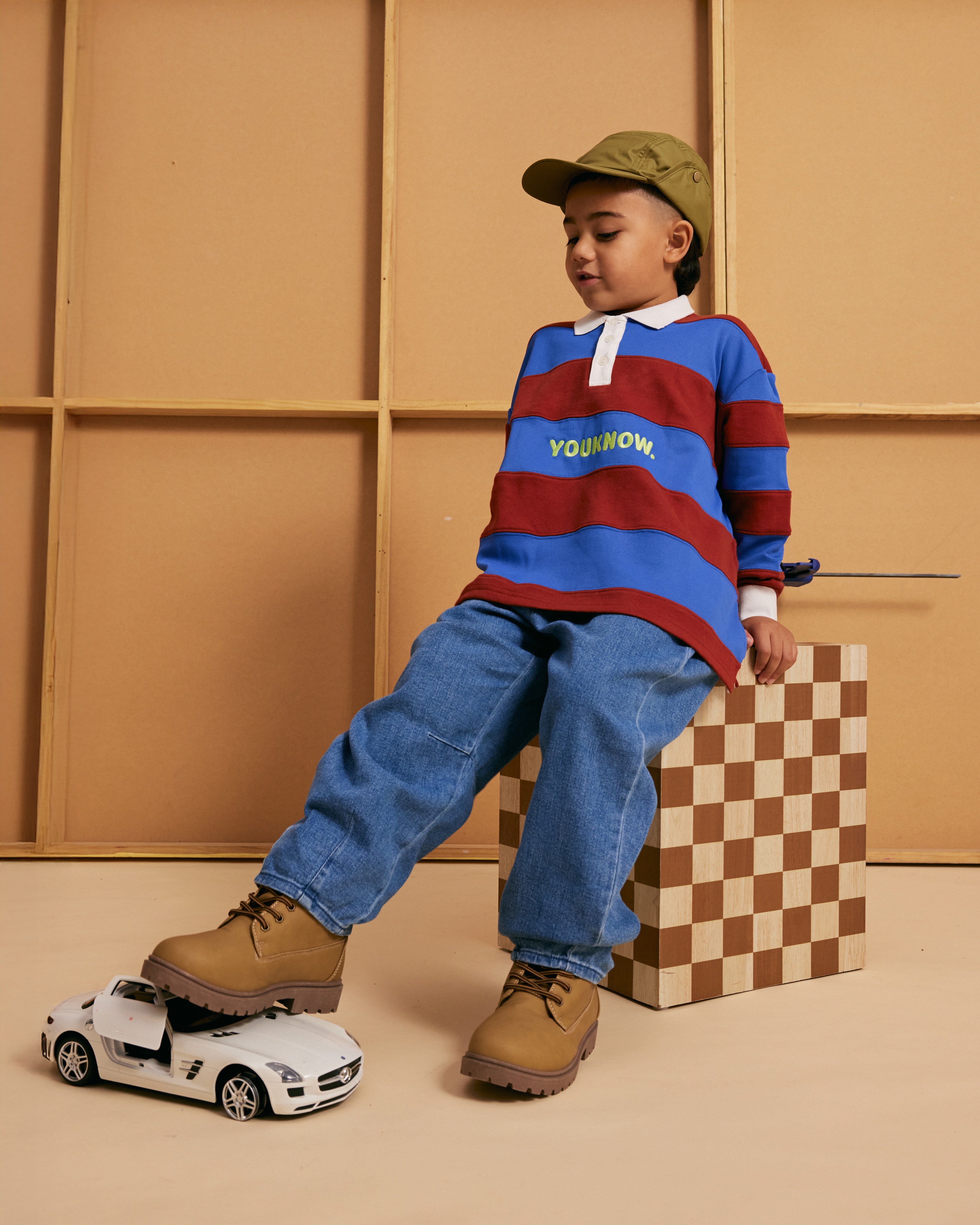Kids Rugby Longsleeve | Blue Stripe