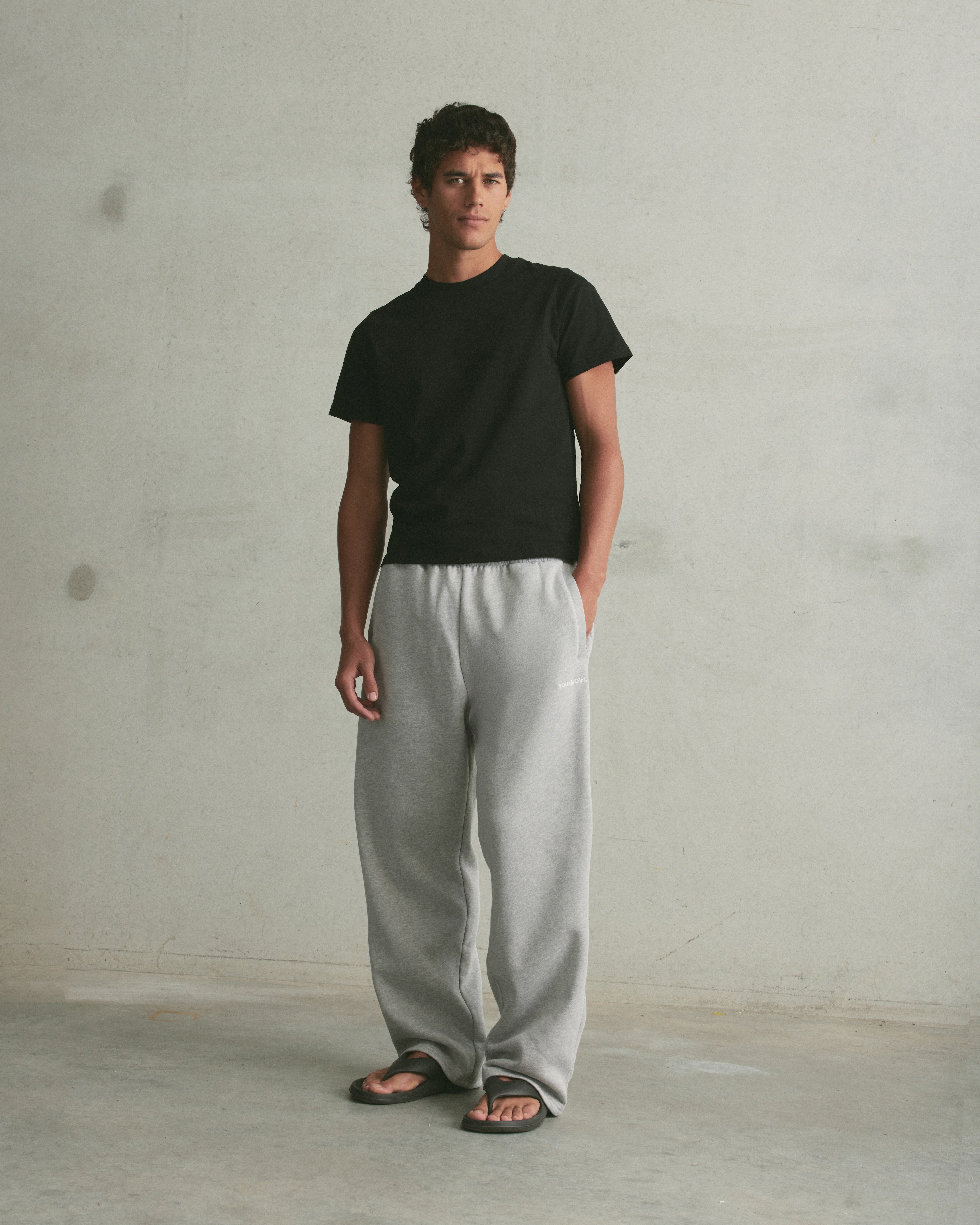 Core Wide Leg Sweatpants | Heather Grey