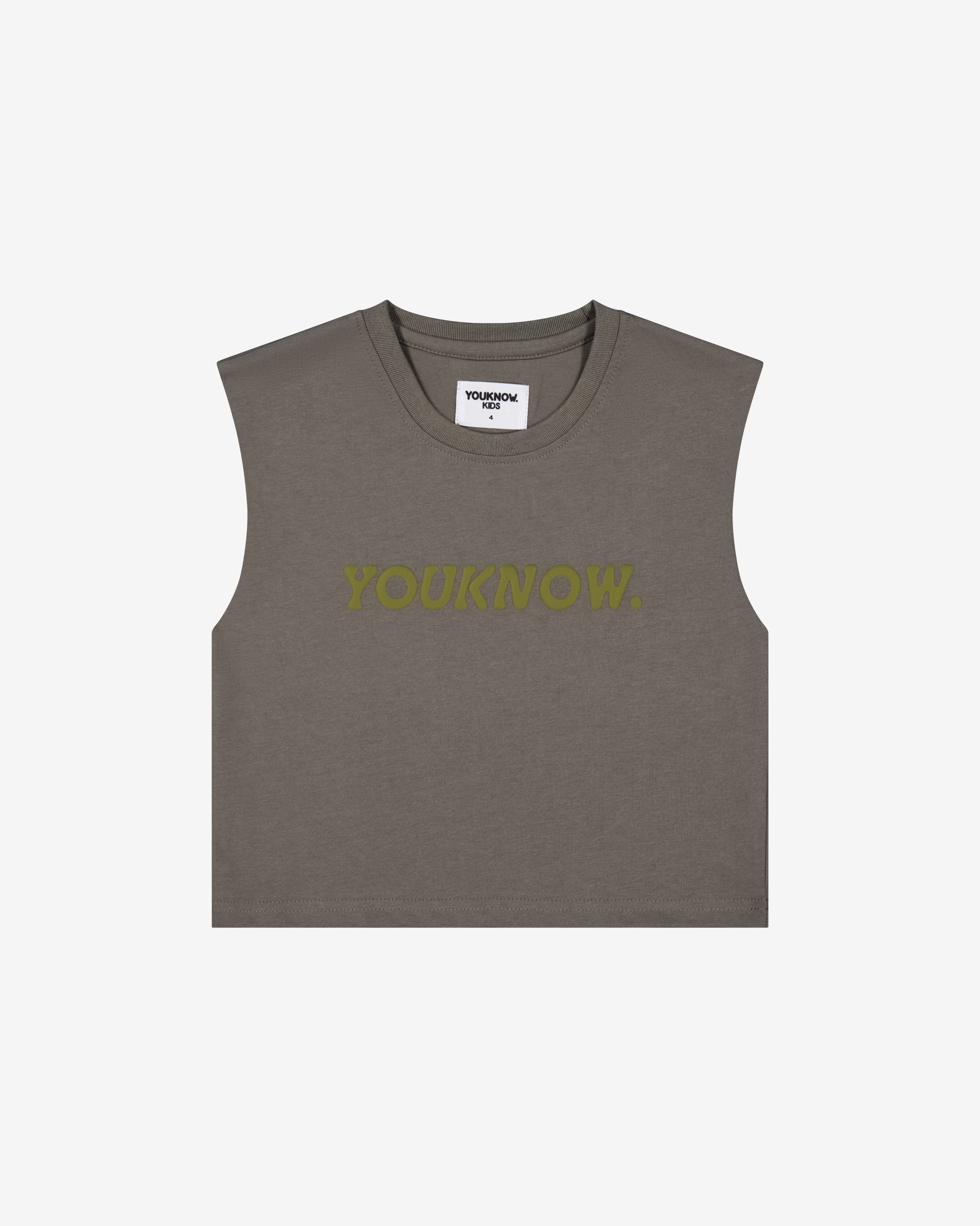 Kids Boxy Tank | Charcoal