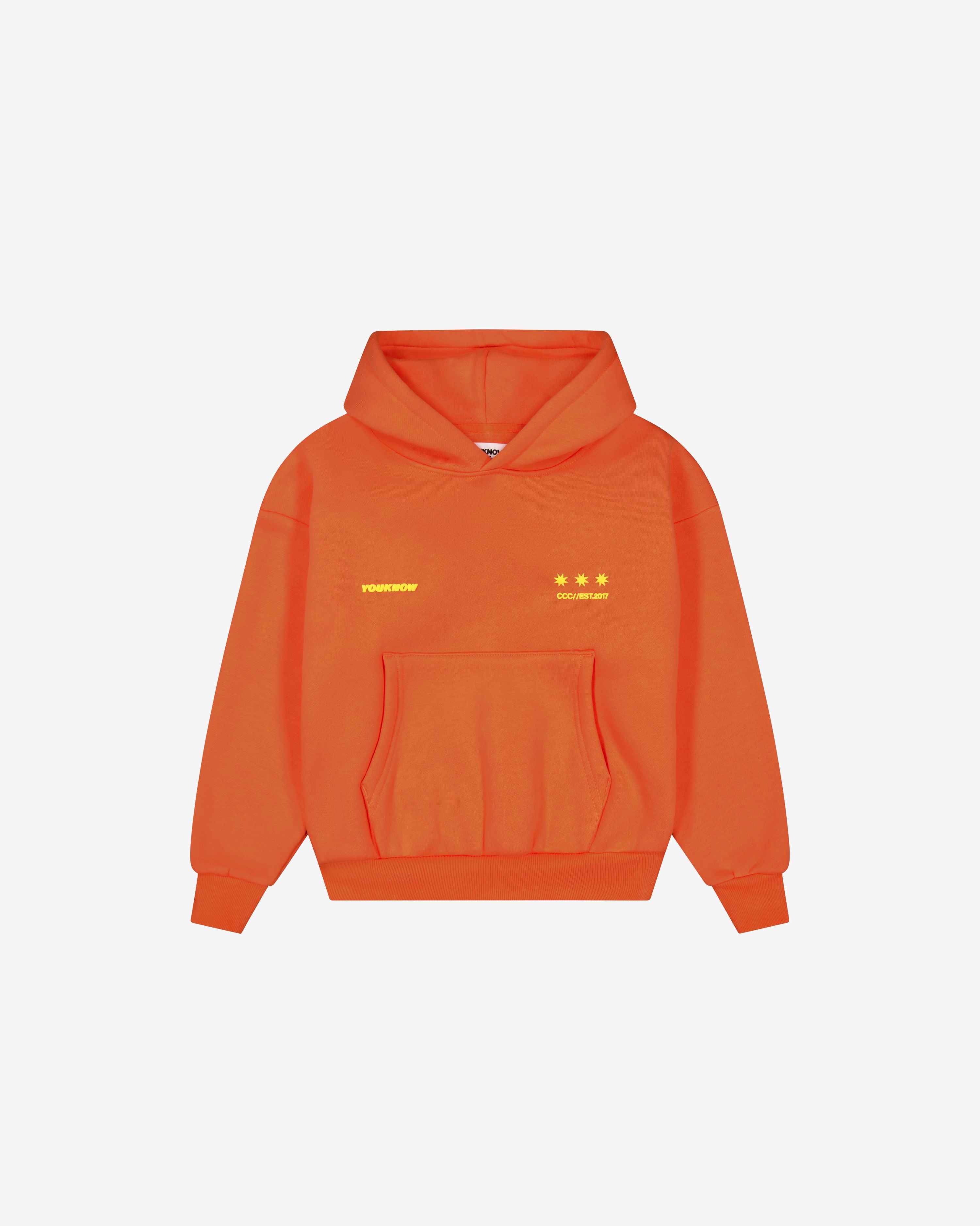 Kids Big Back Hoodie | Orange Sherbert