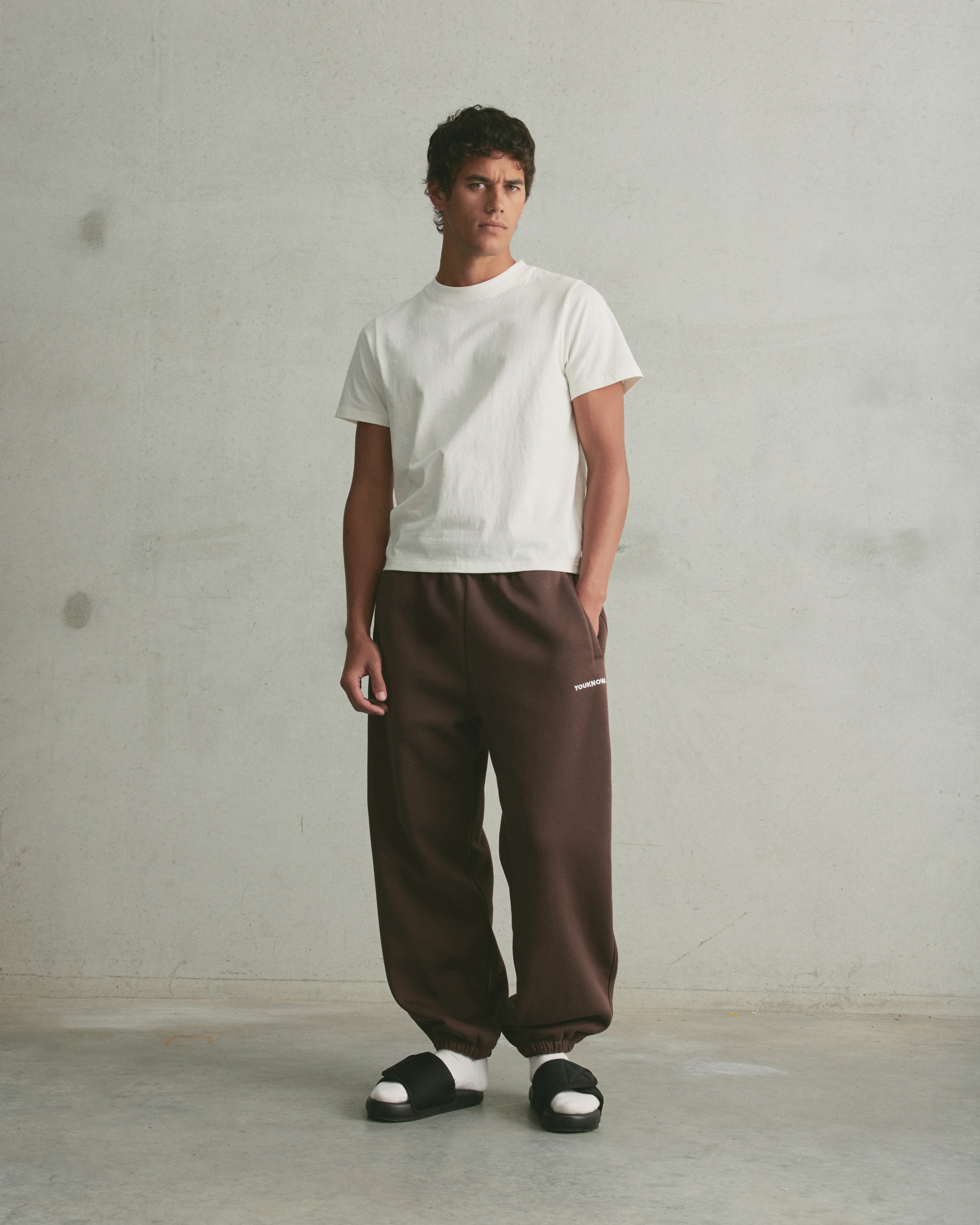 Core Cuffed Sweatpants | Brown