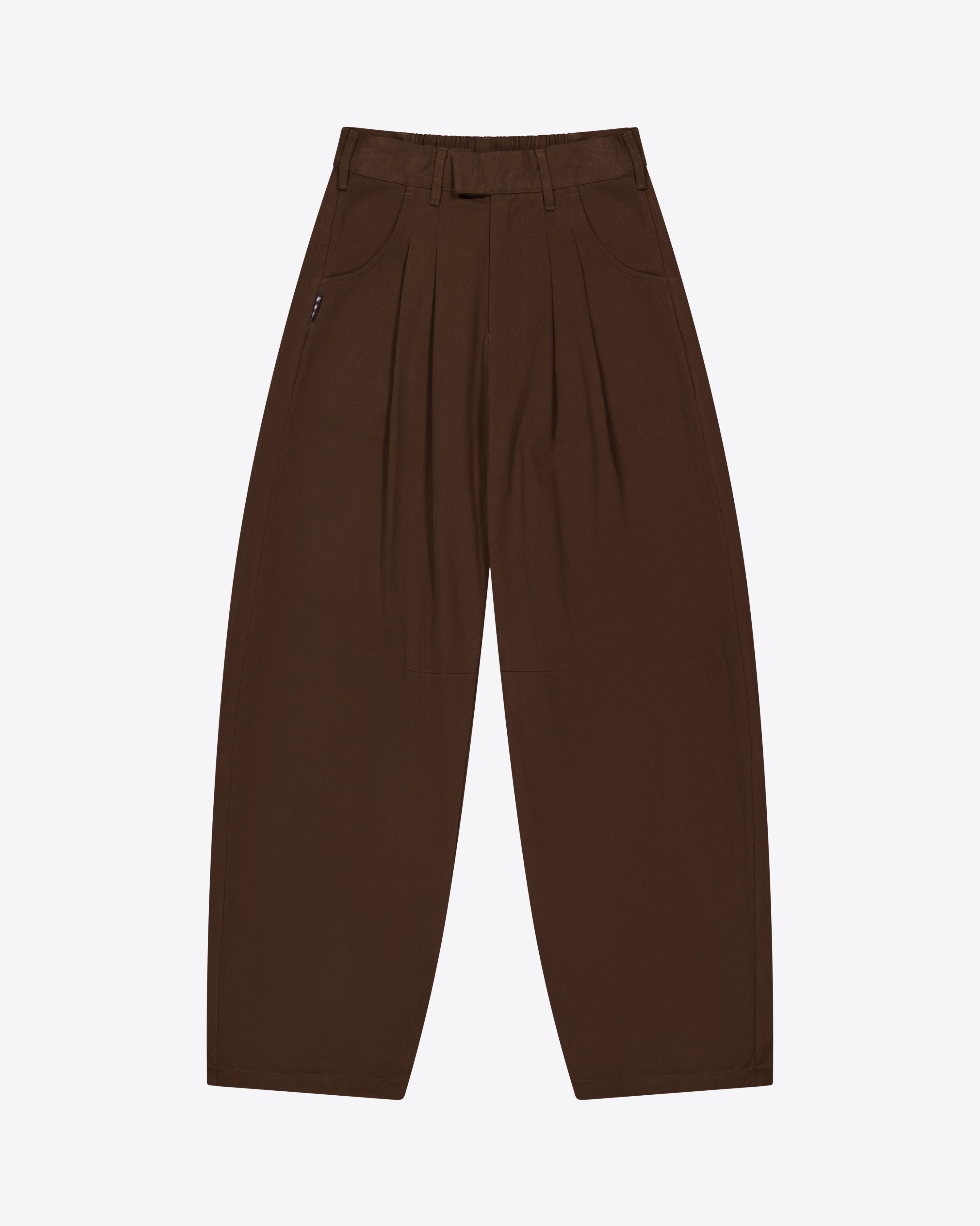 Barrel Leg Pants | Warm Brown