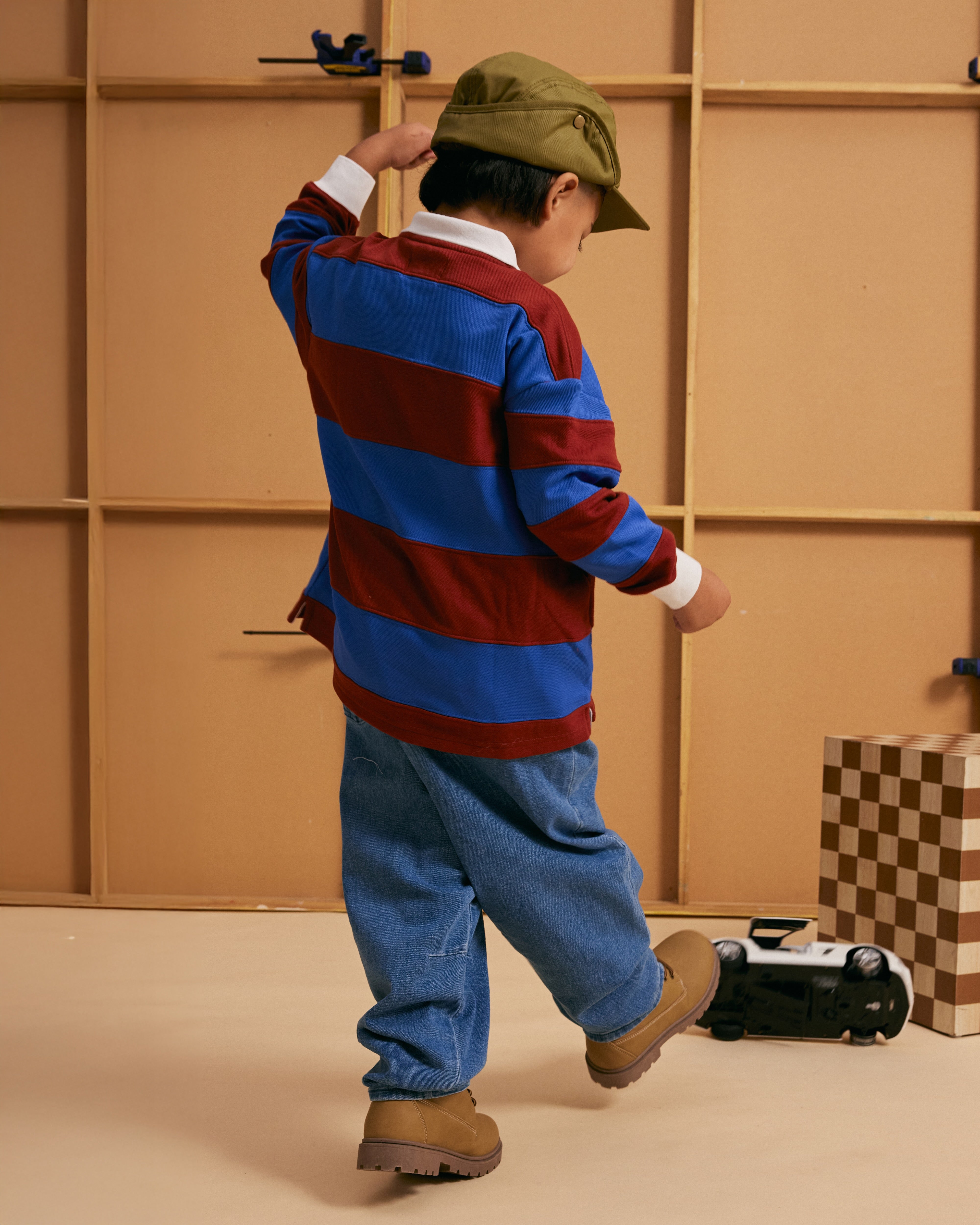 Kids Rugby Longsleeve | Blue Stripe