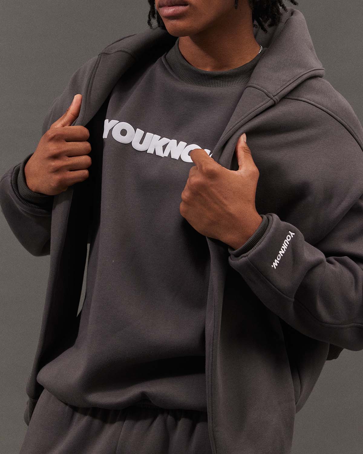 BLOCK CREWNECK | Slate