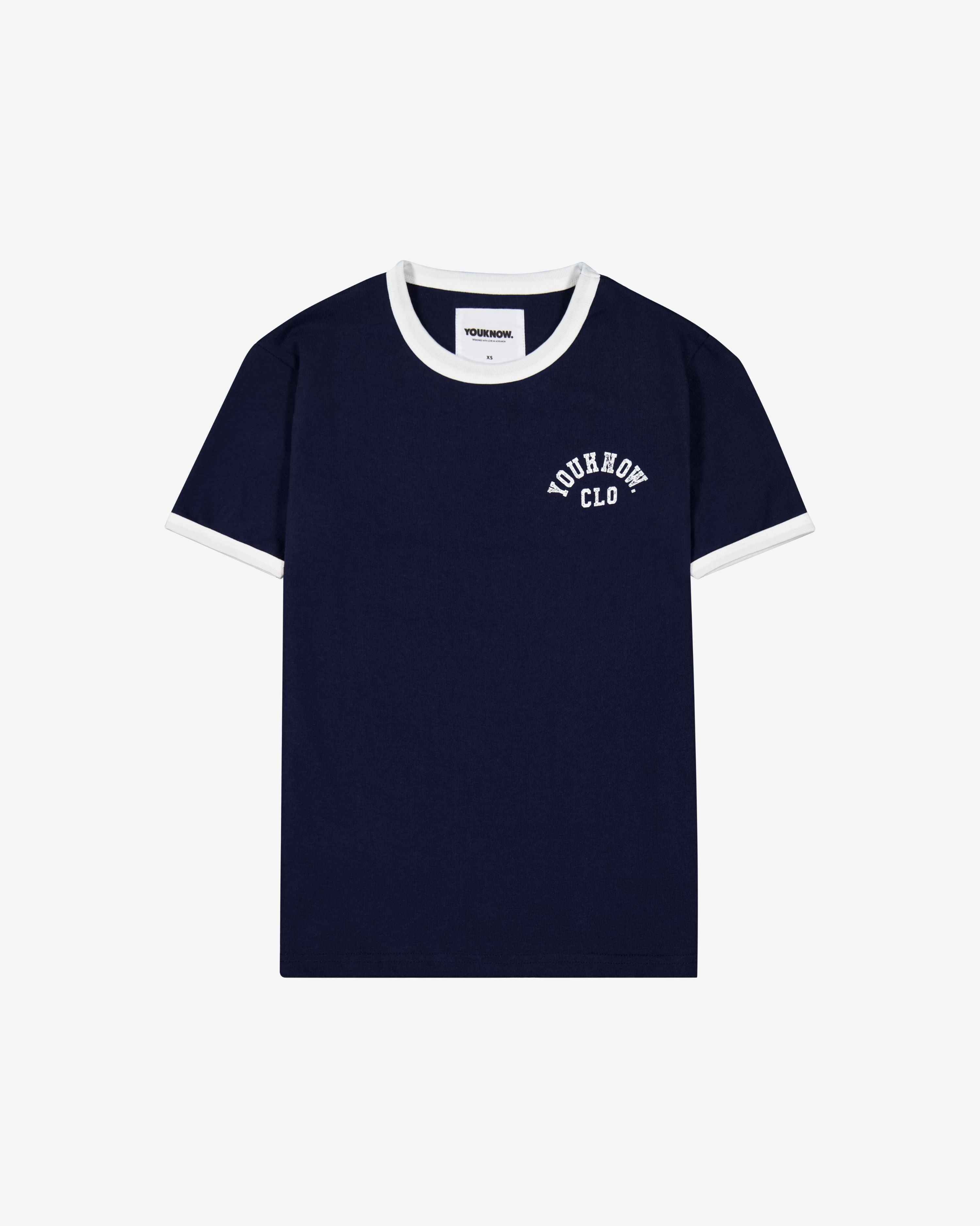 Shrunken Ringer Tee | Navy