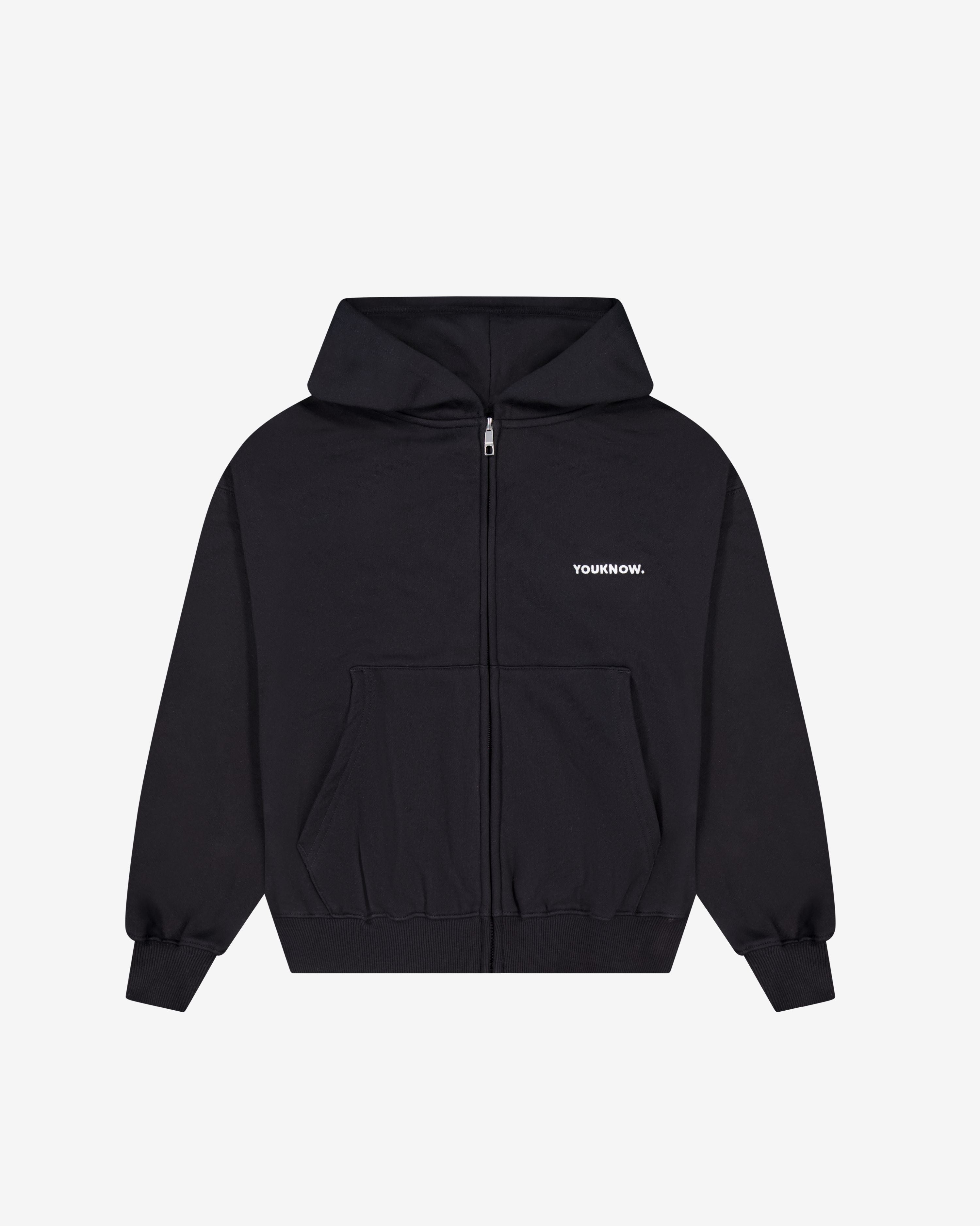 Core Zip Up Hoodie | Black – YOUKNOW. CLOTHING