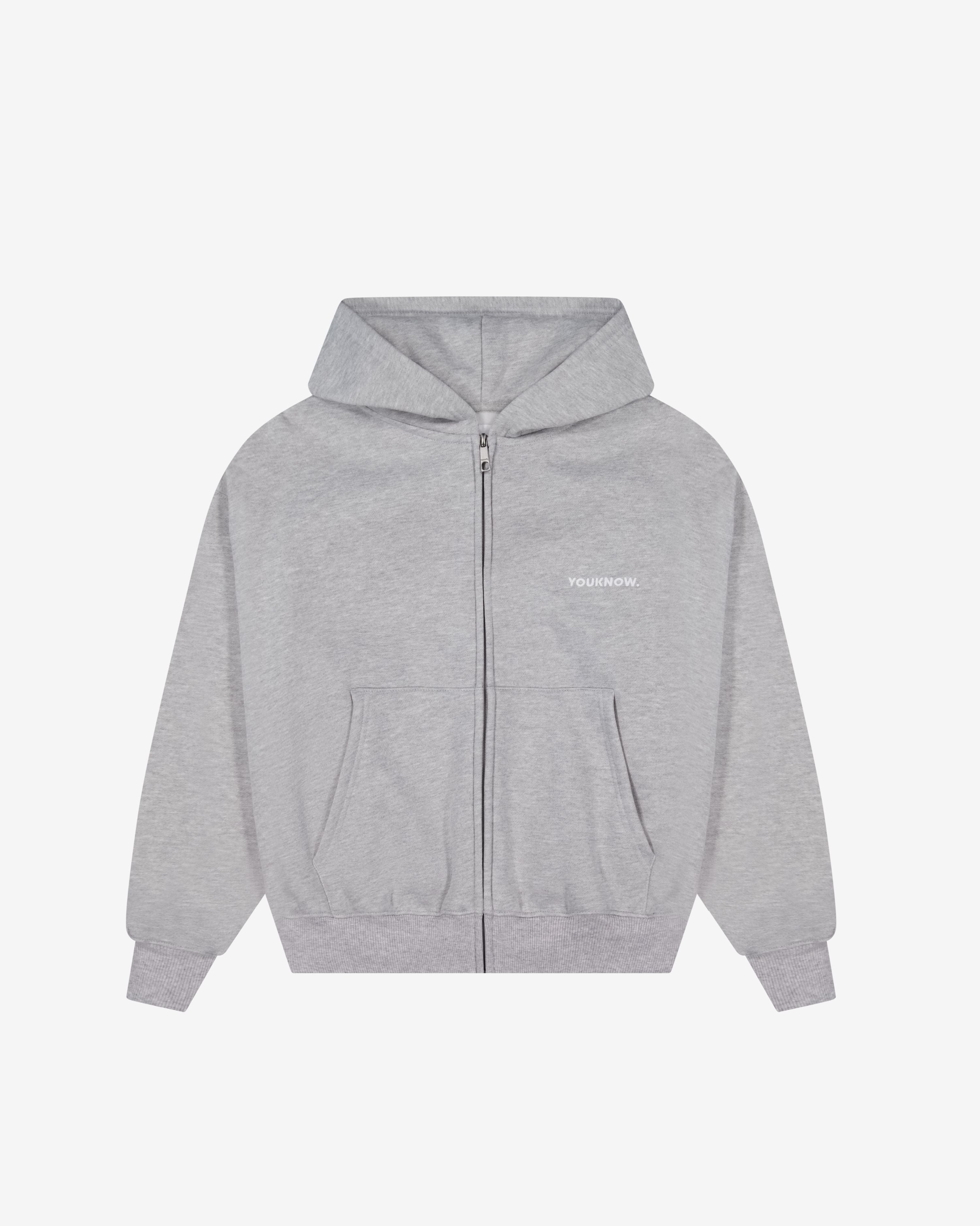 Core Zip Up Hoodie | Heather Grey – YOUKNOW. CLOTHING