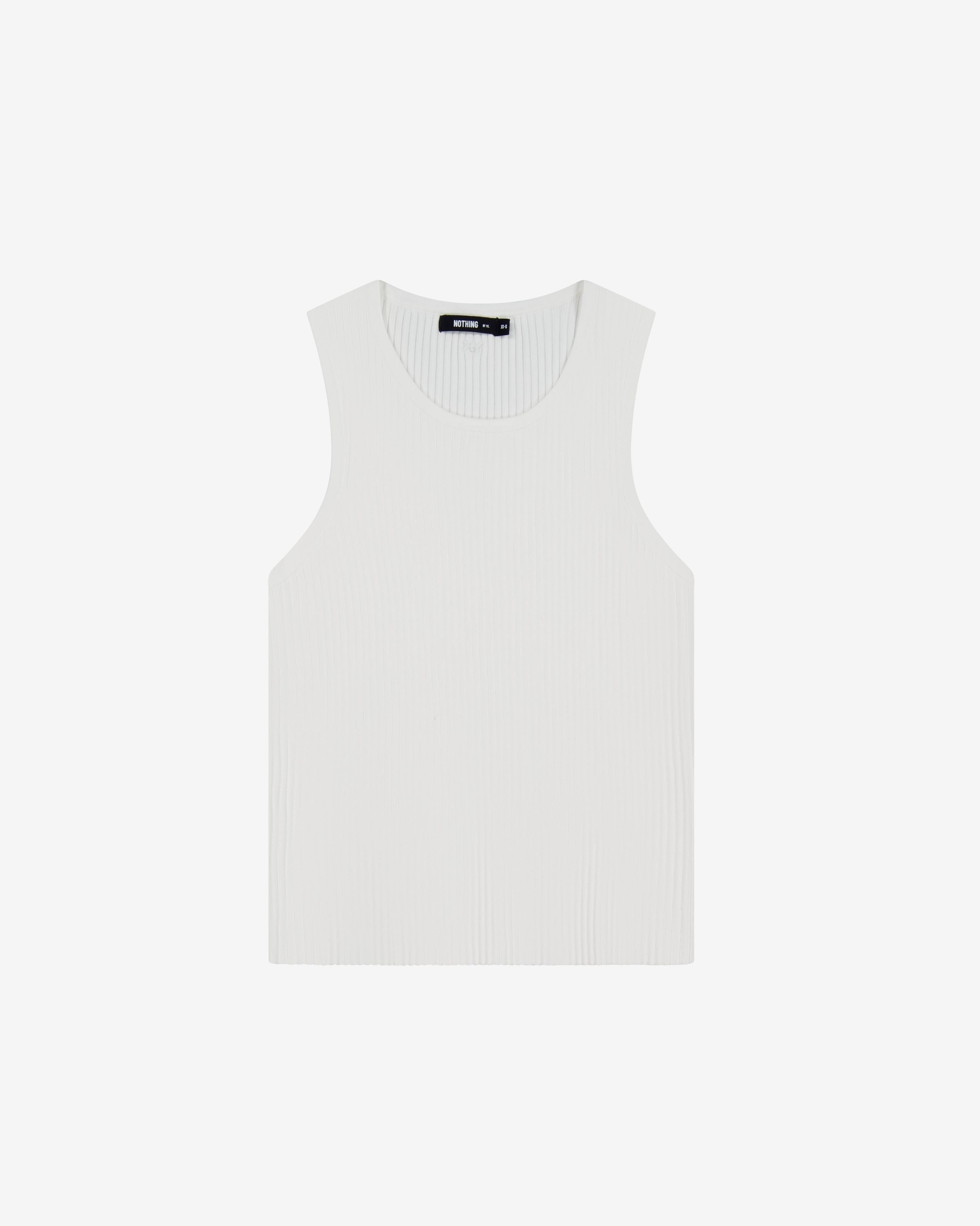 Nothing Knit Rib Tank | Cloud White