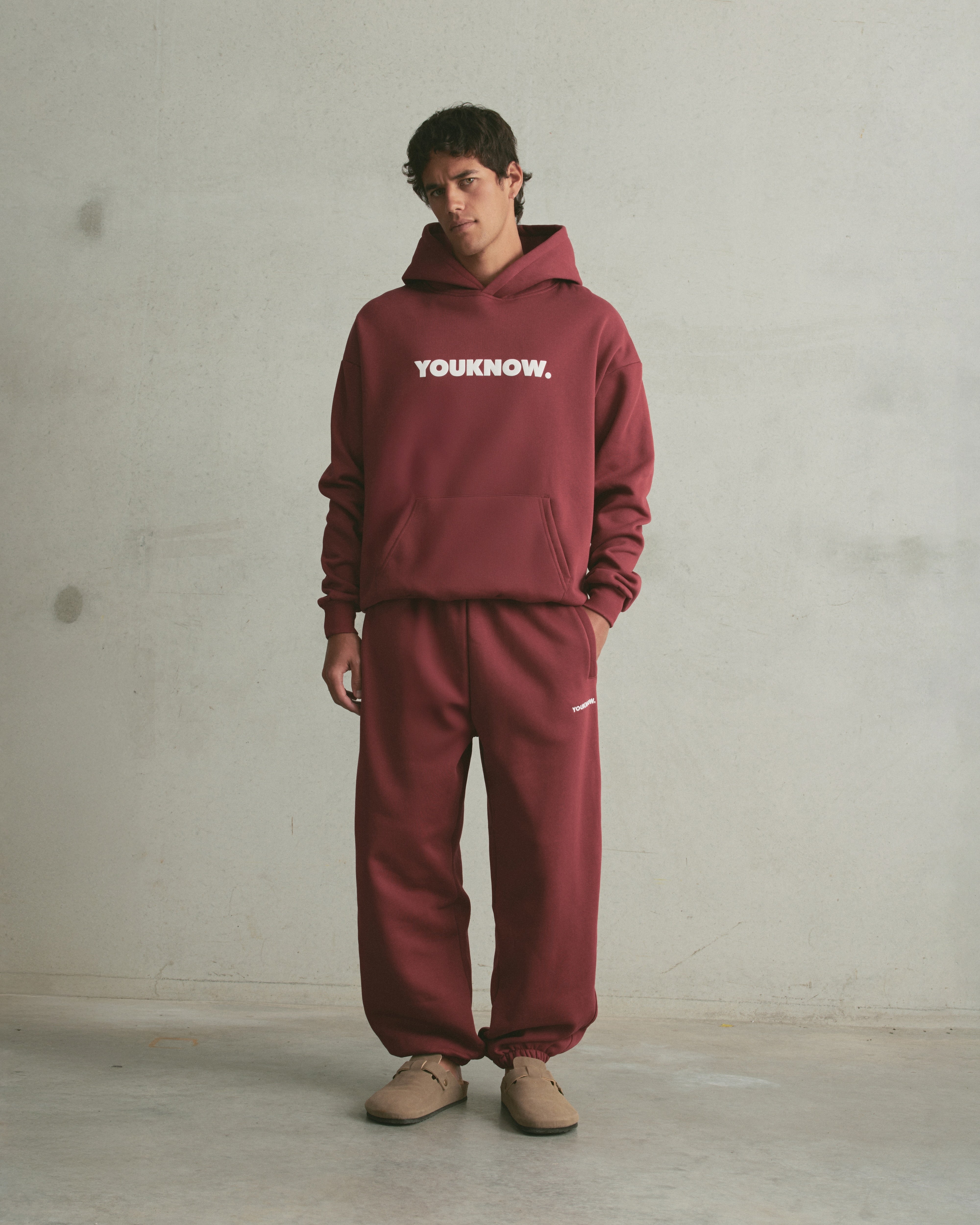 Block Hoodie | Maroon