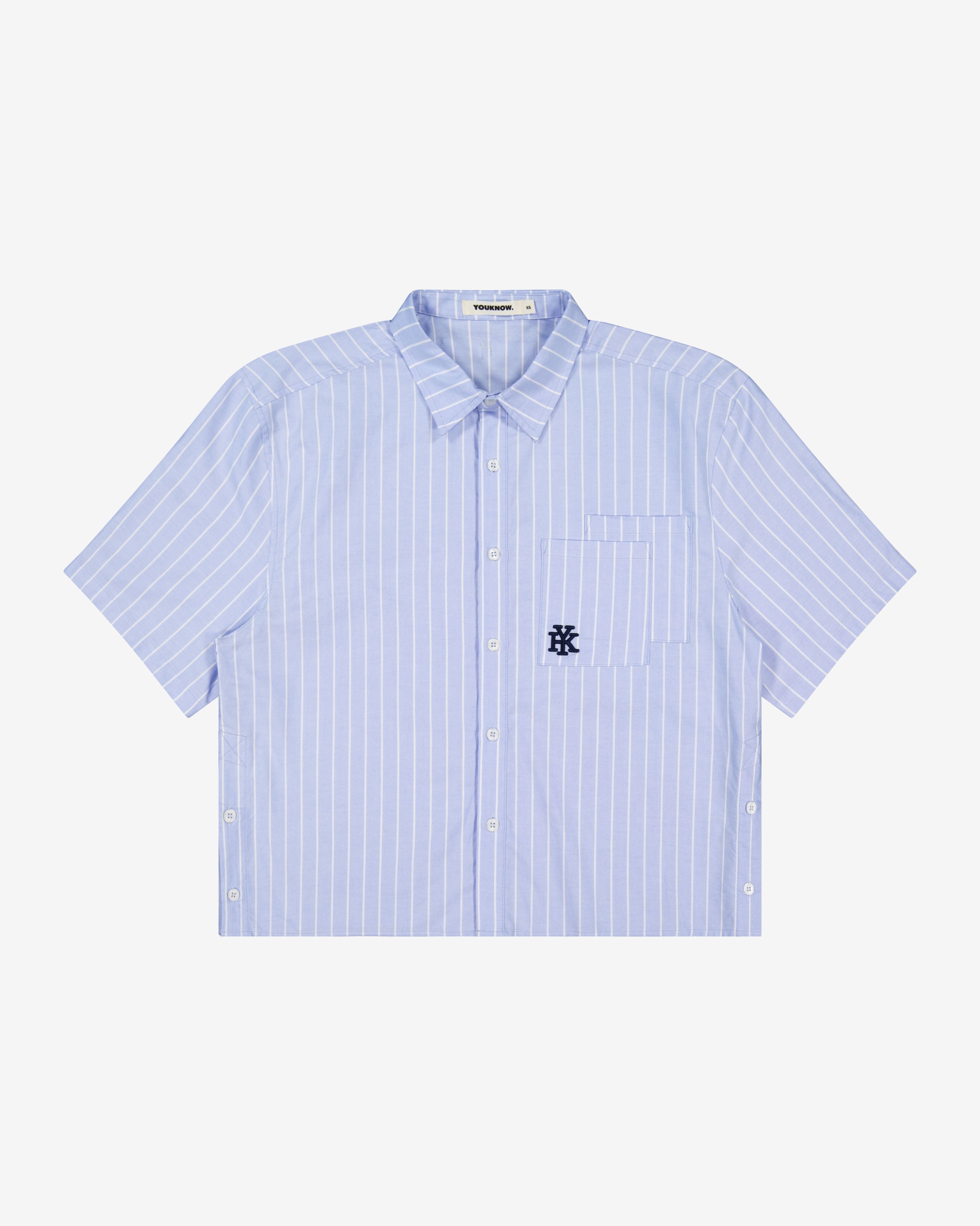 Double Pocket SS Shirt | Blue Stripe