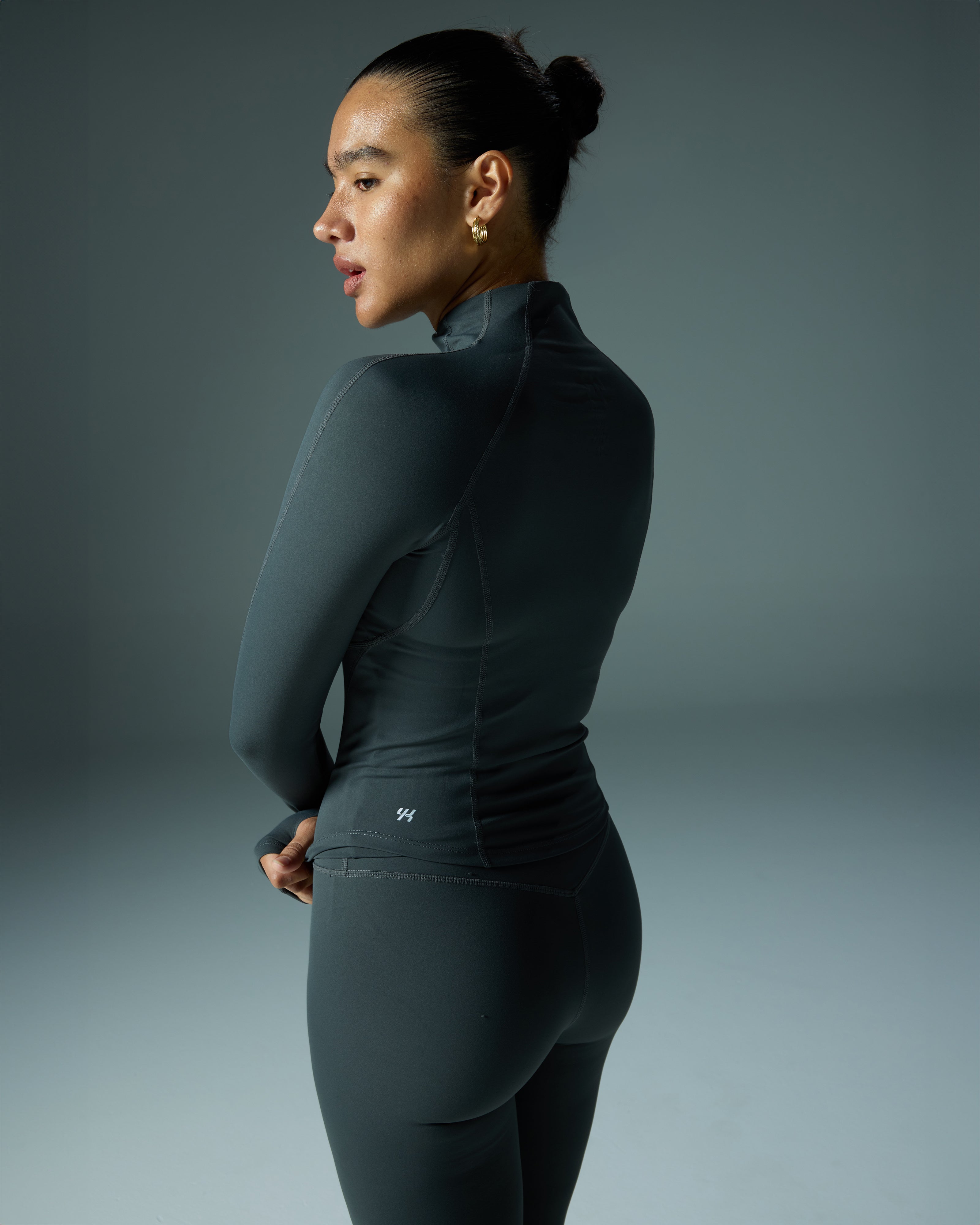YK Move Sculpt Zip-Up Jacket | Charcoal