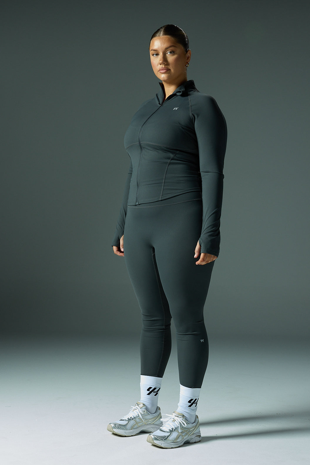 YK Move Sculpt Zip-Up Jacket | Charcoal