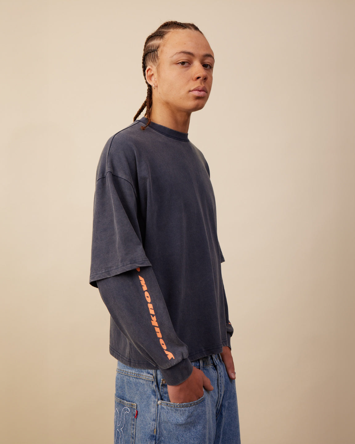 Layered Longsleeve | Navy