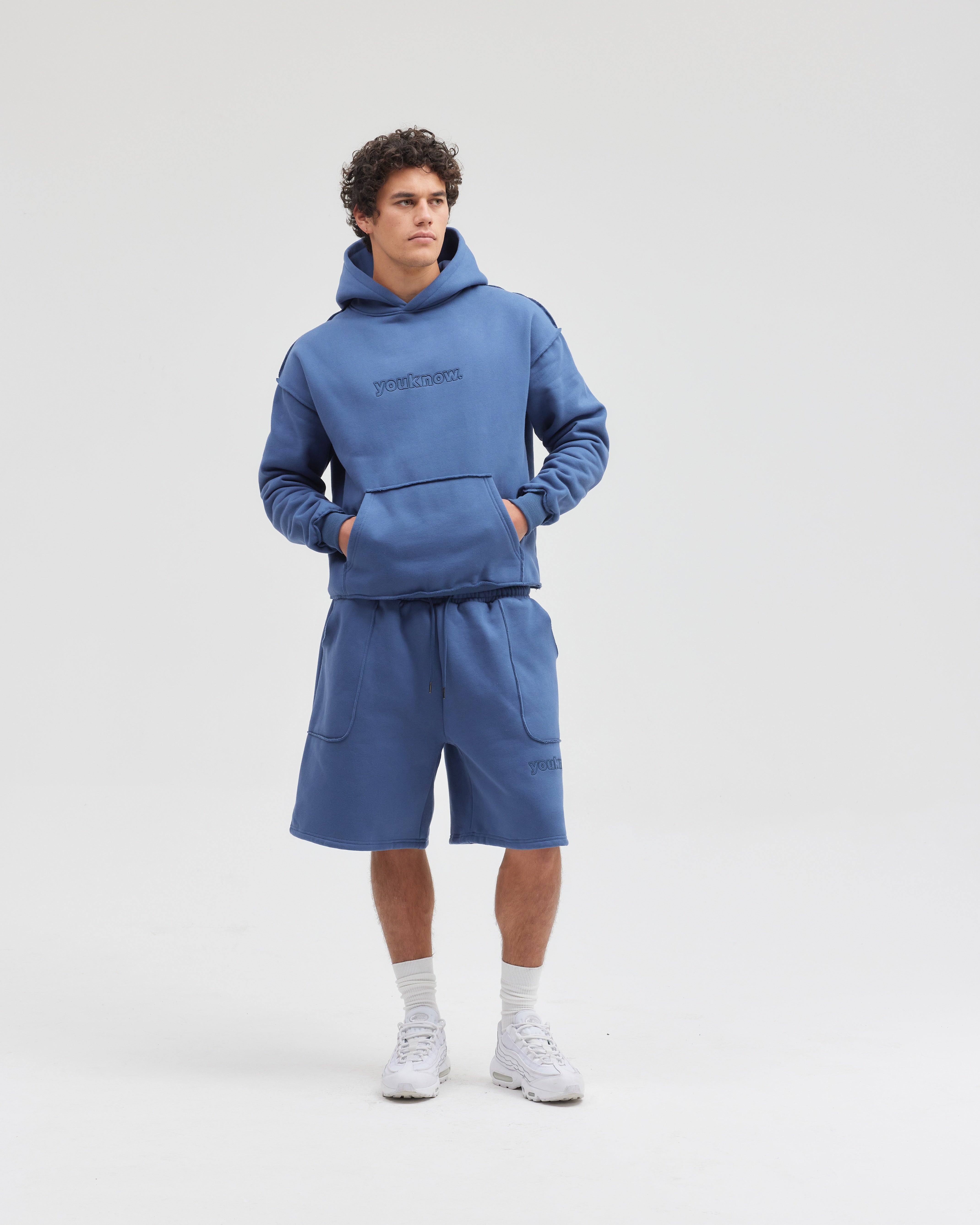 Exposed Seam Shorts | Blue