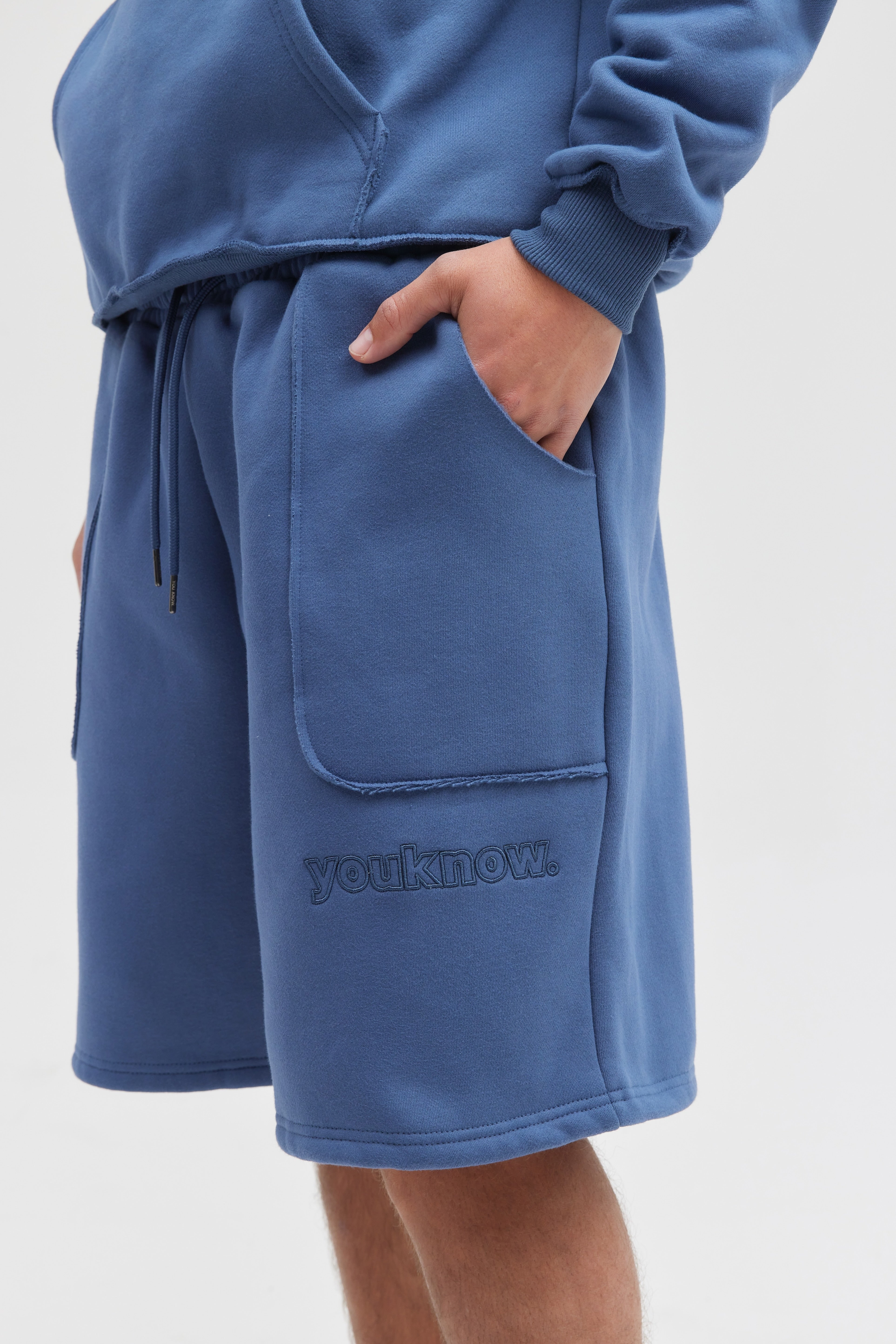 Exposed Seam Shorts | Blue