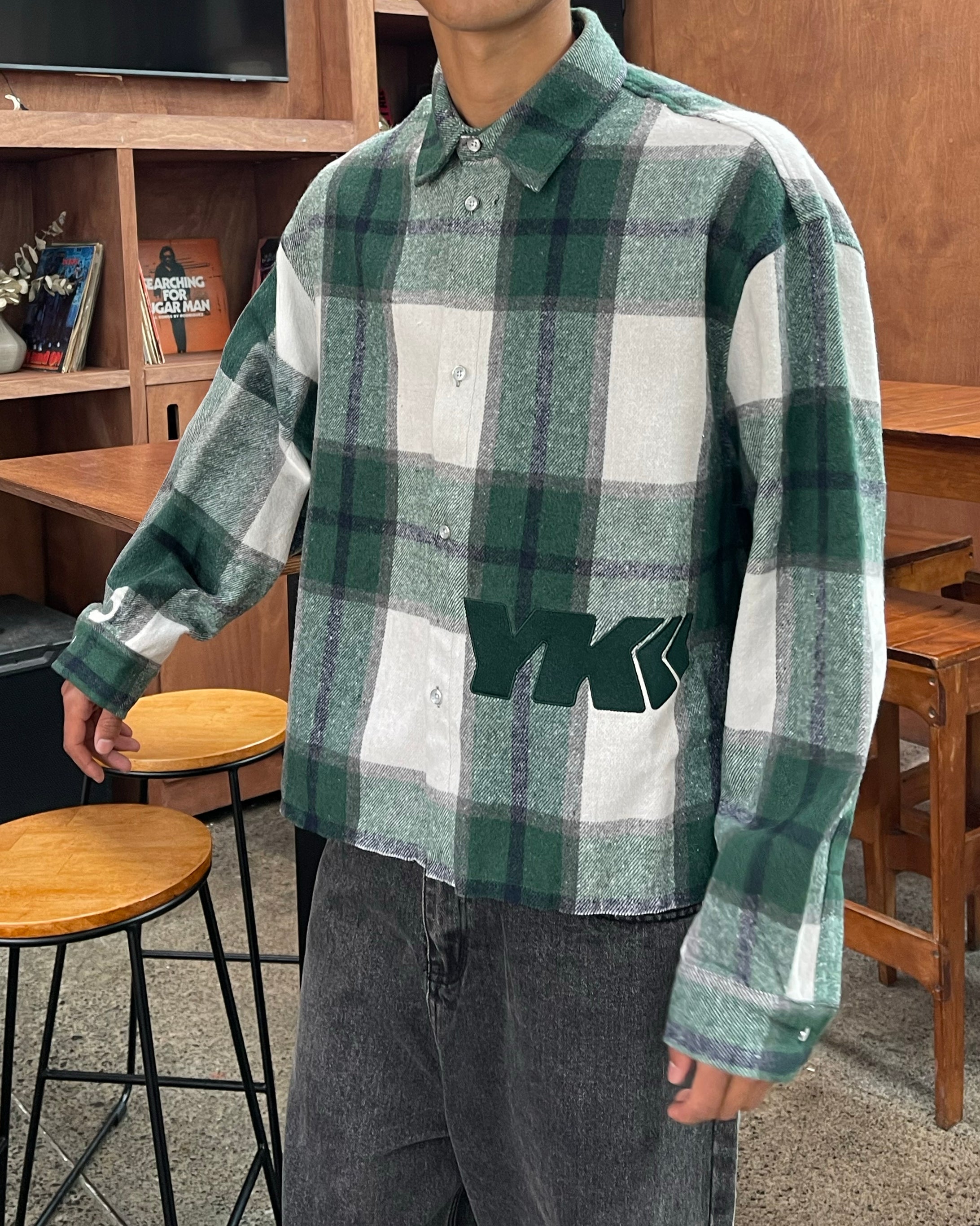 Flannel Overshirt | Green Plaid