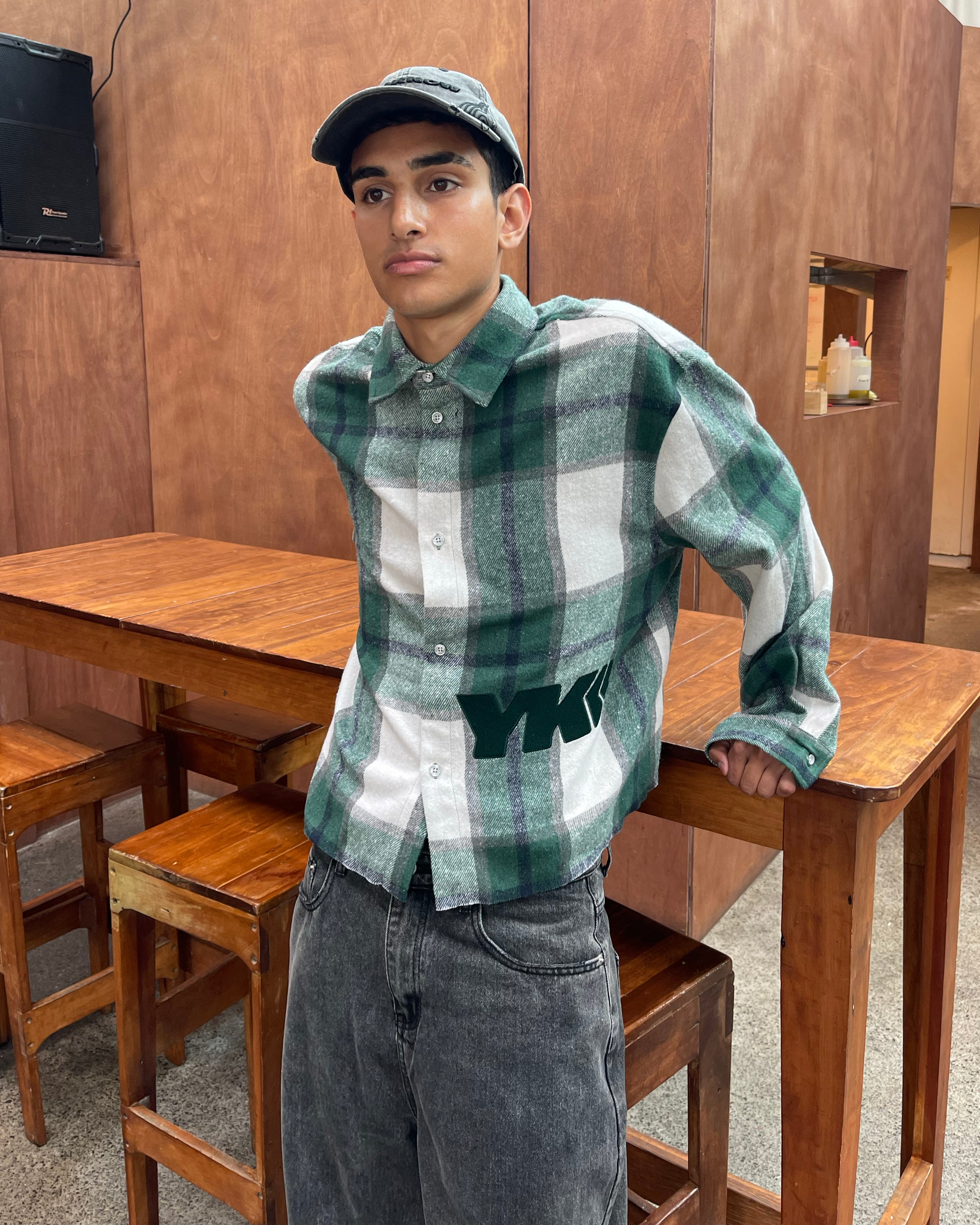 Flannel Overshirt | Green Plaid