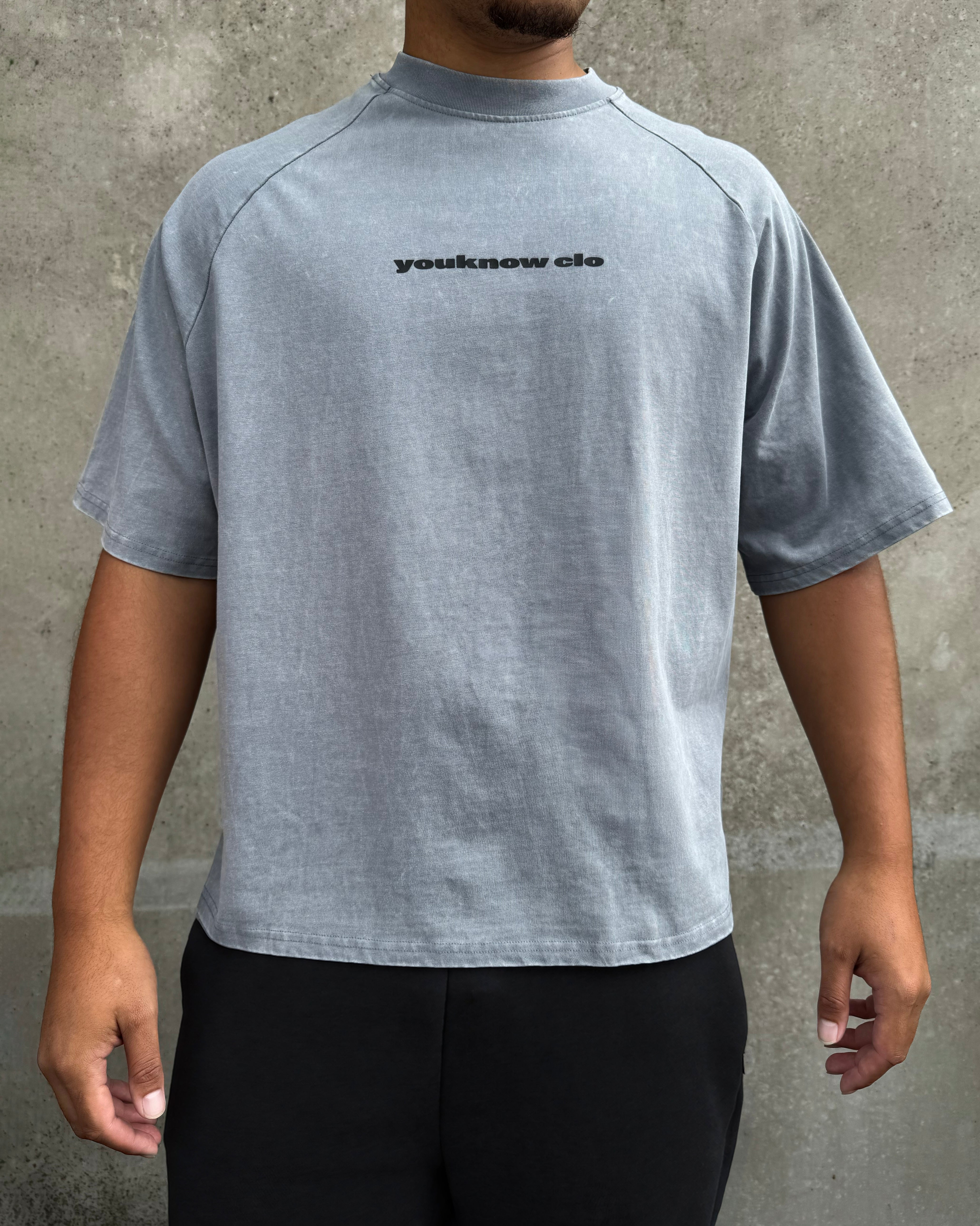 Washed Raglan Tee | Washed Grey