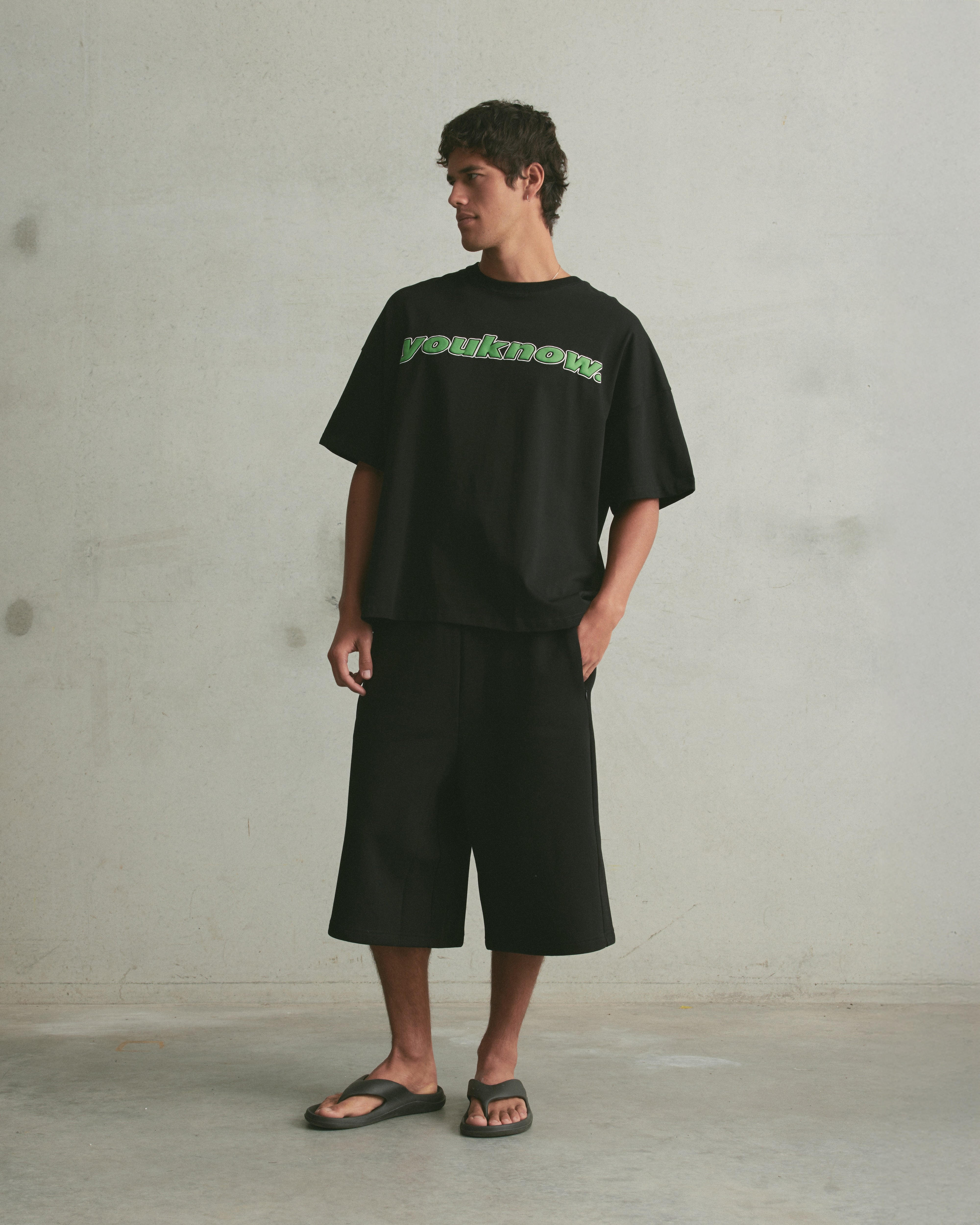 Puff Print Box Tee | Black