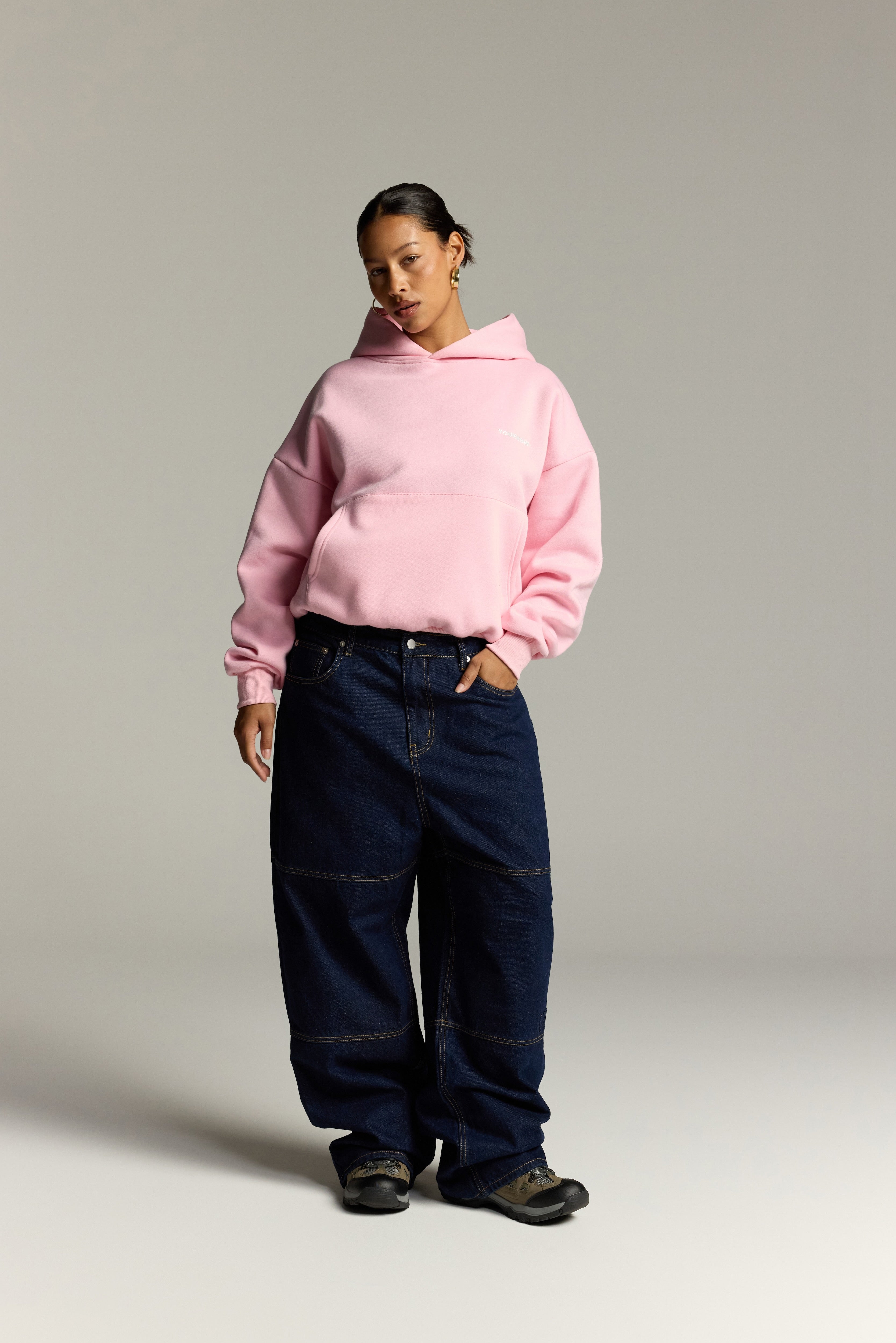 Core Box Hoodie | Baby Pink