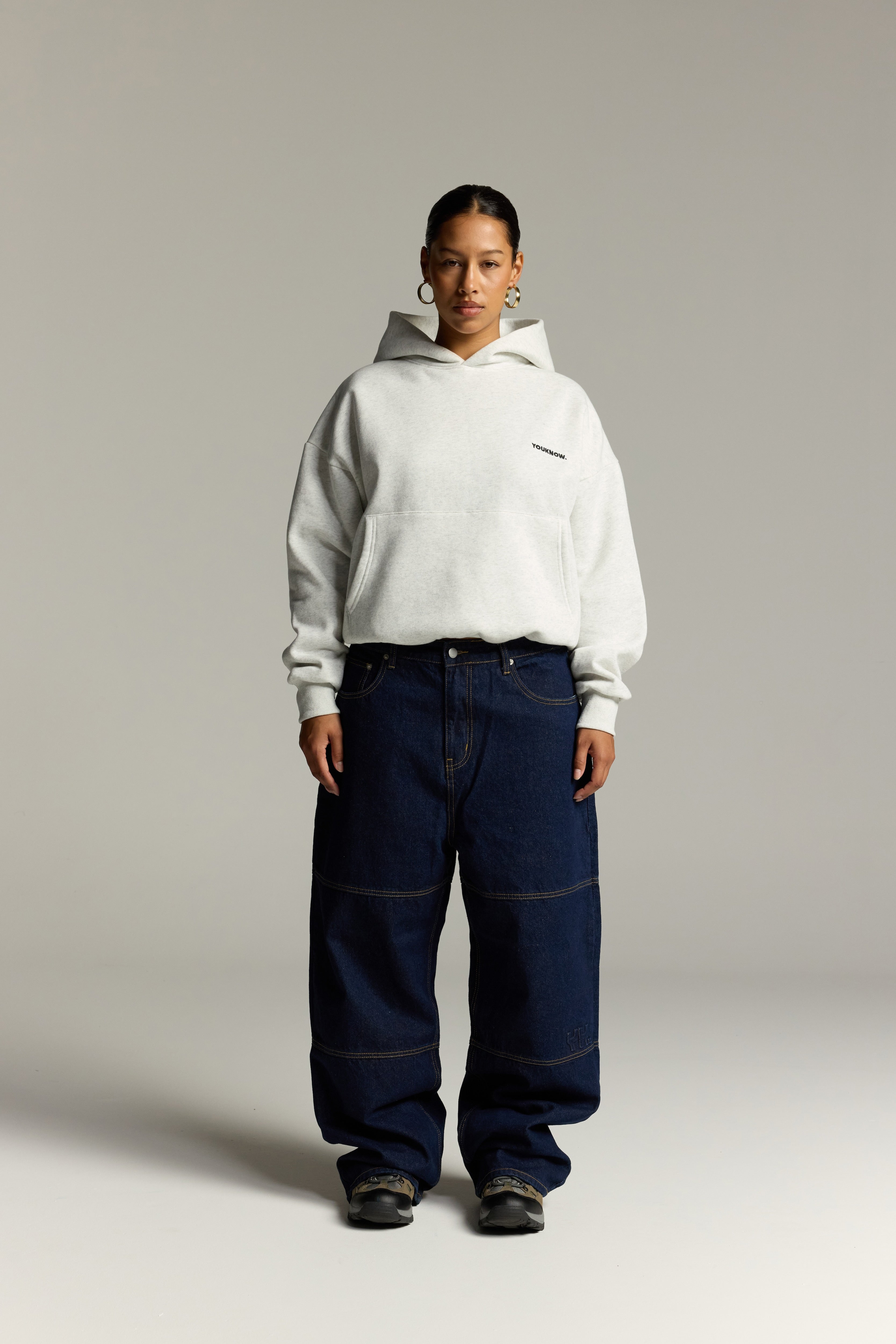 Core Box Hoodie | White Marle