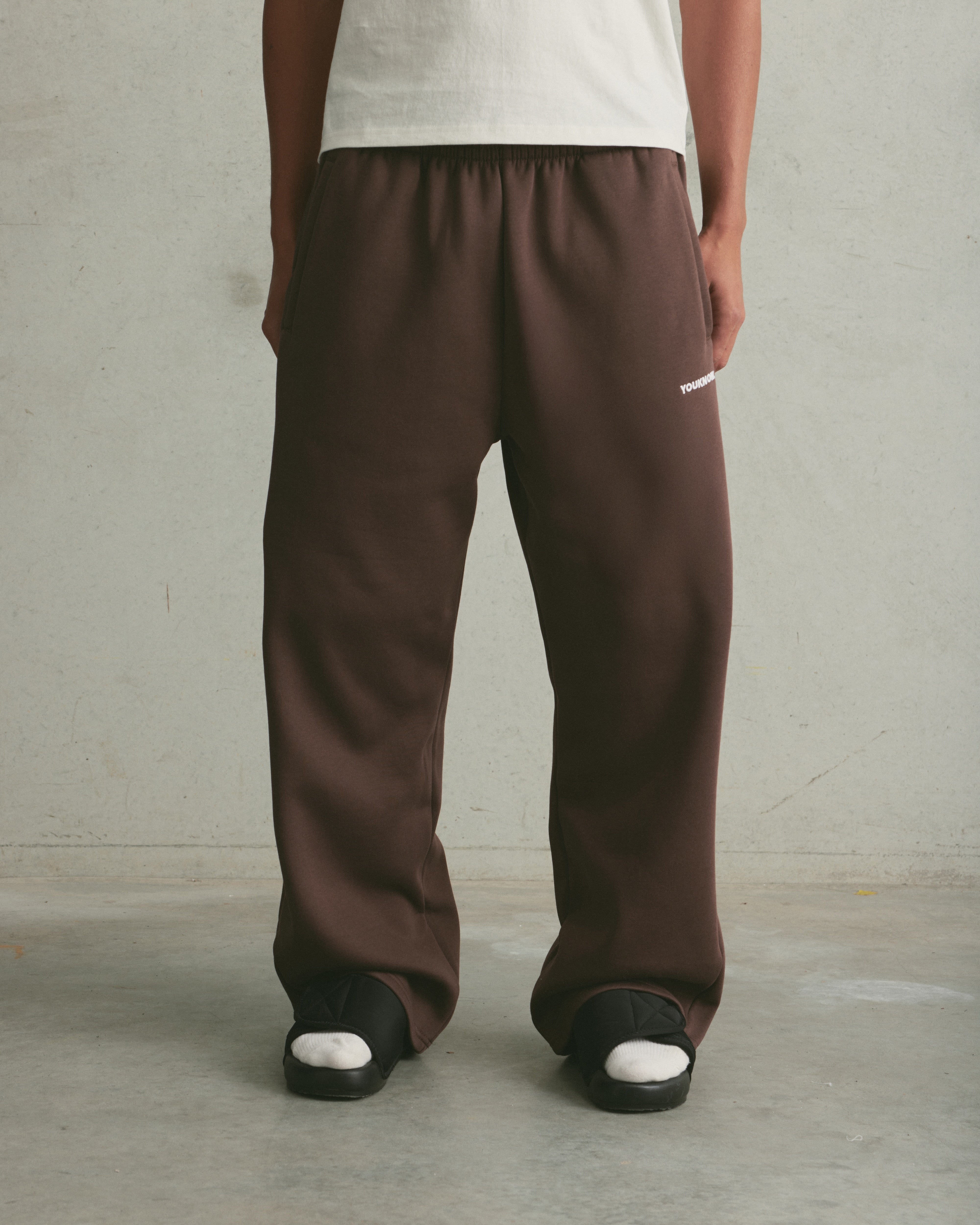 Core Wide Leg Sweatpants | Brown