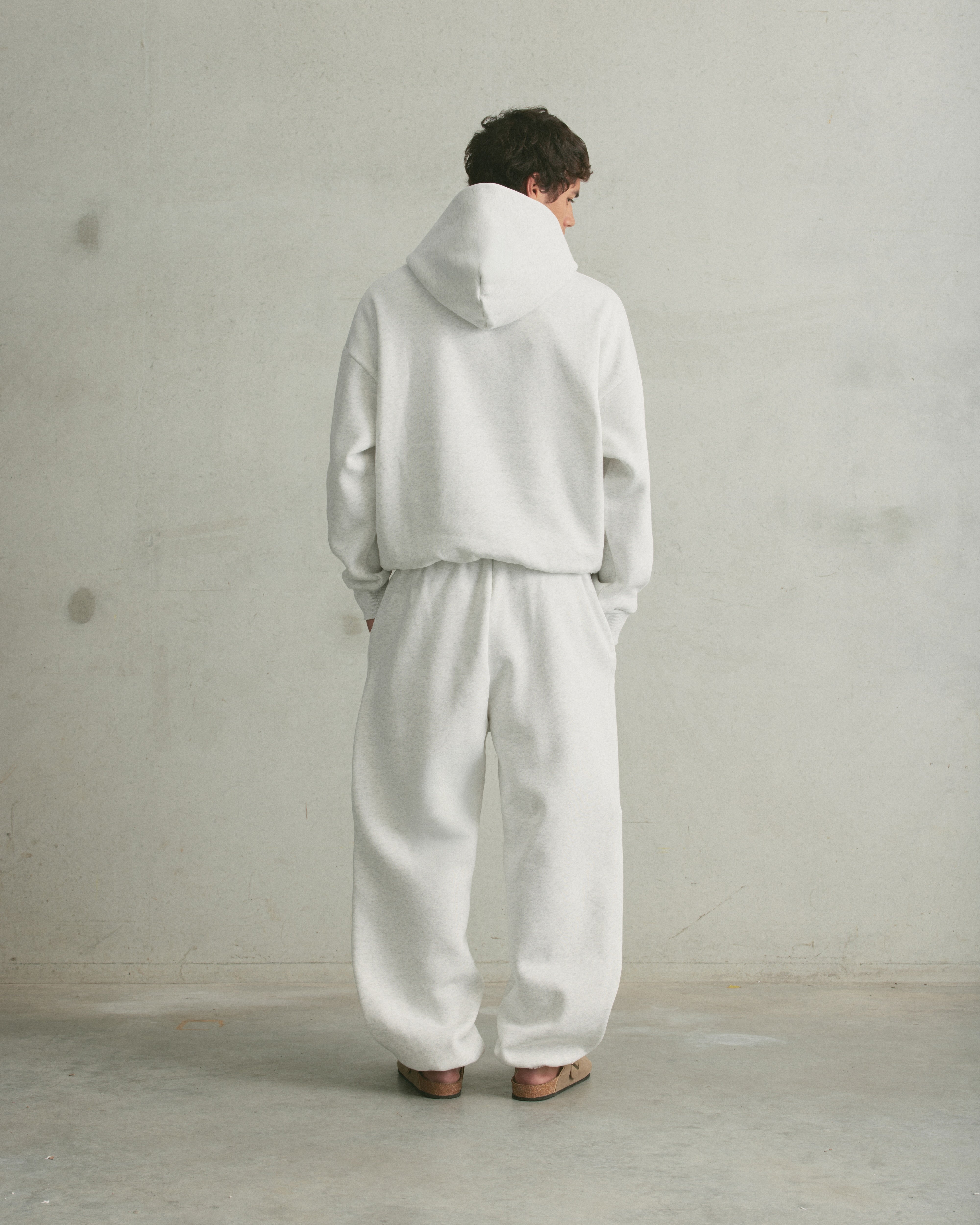 Core Cuffed Sweatpants | White Marle