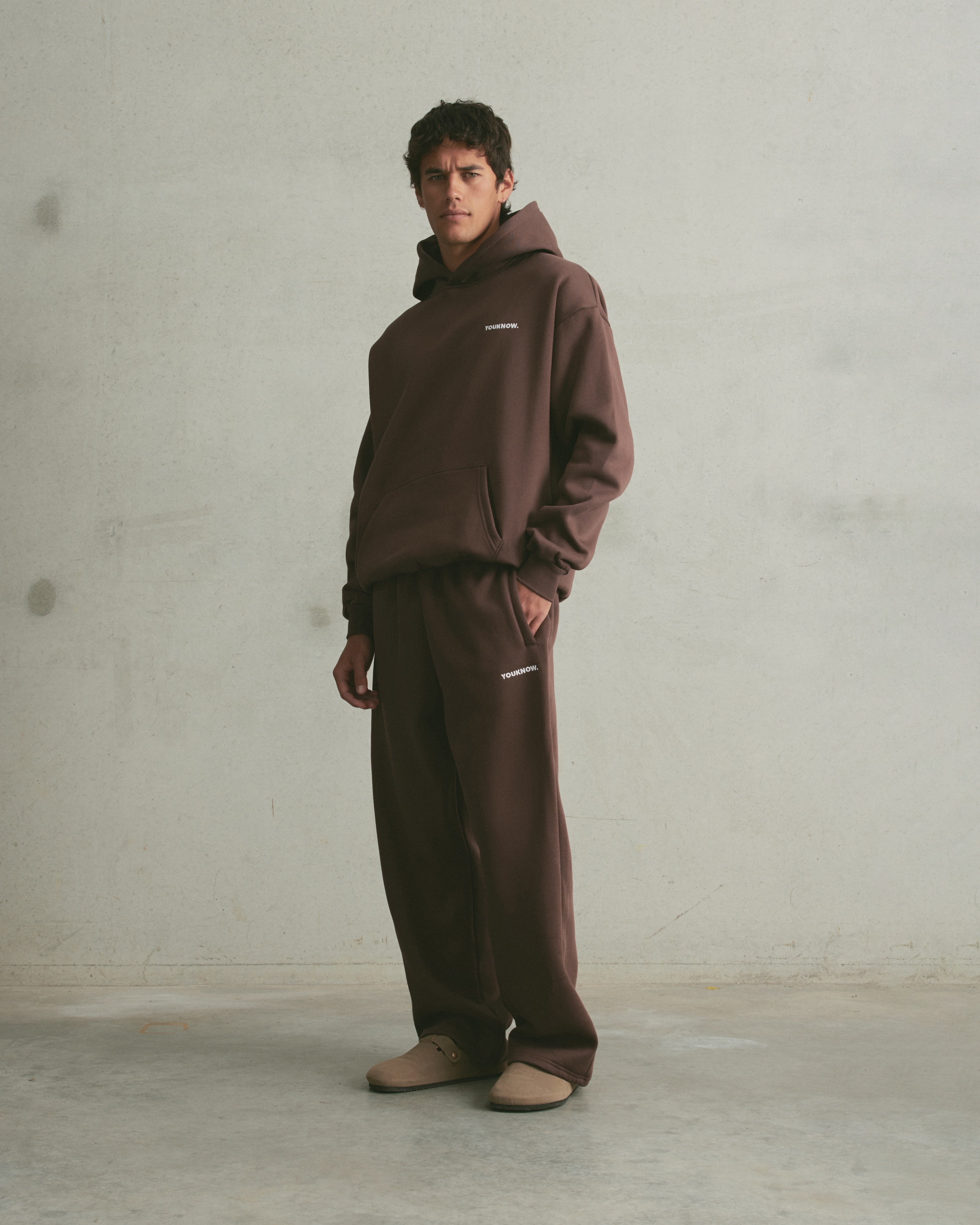 Core Wide Leg Sweatpants | Brown