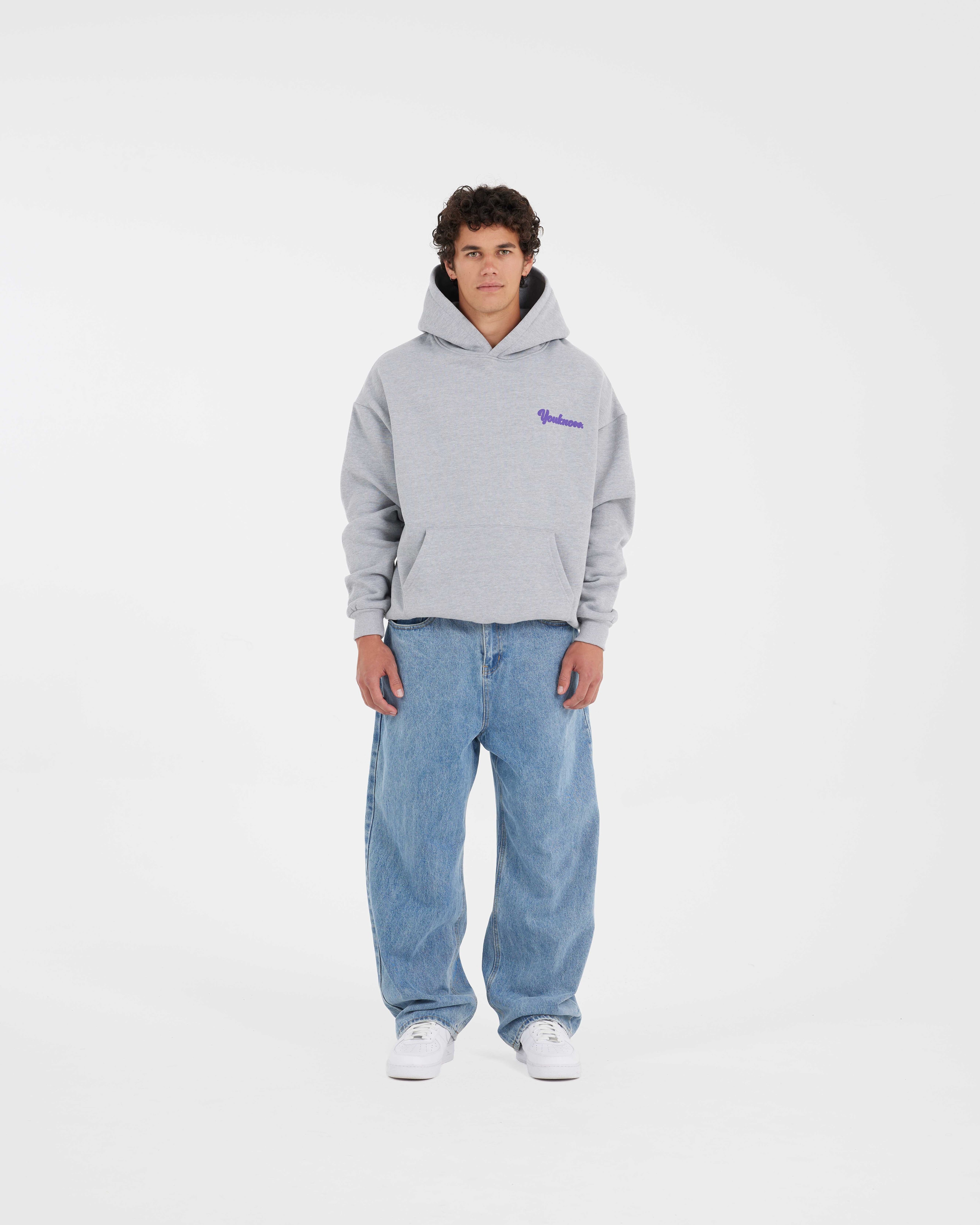 Circle Hoodie | Speckled Grey