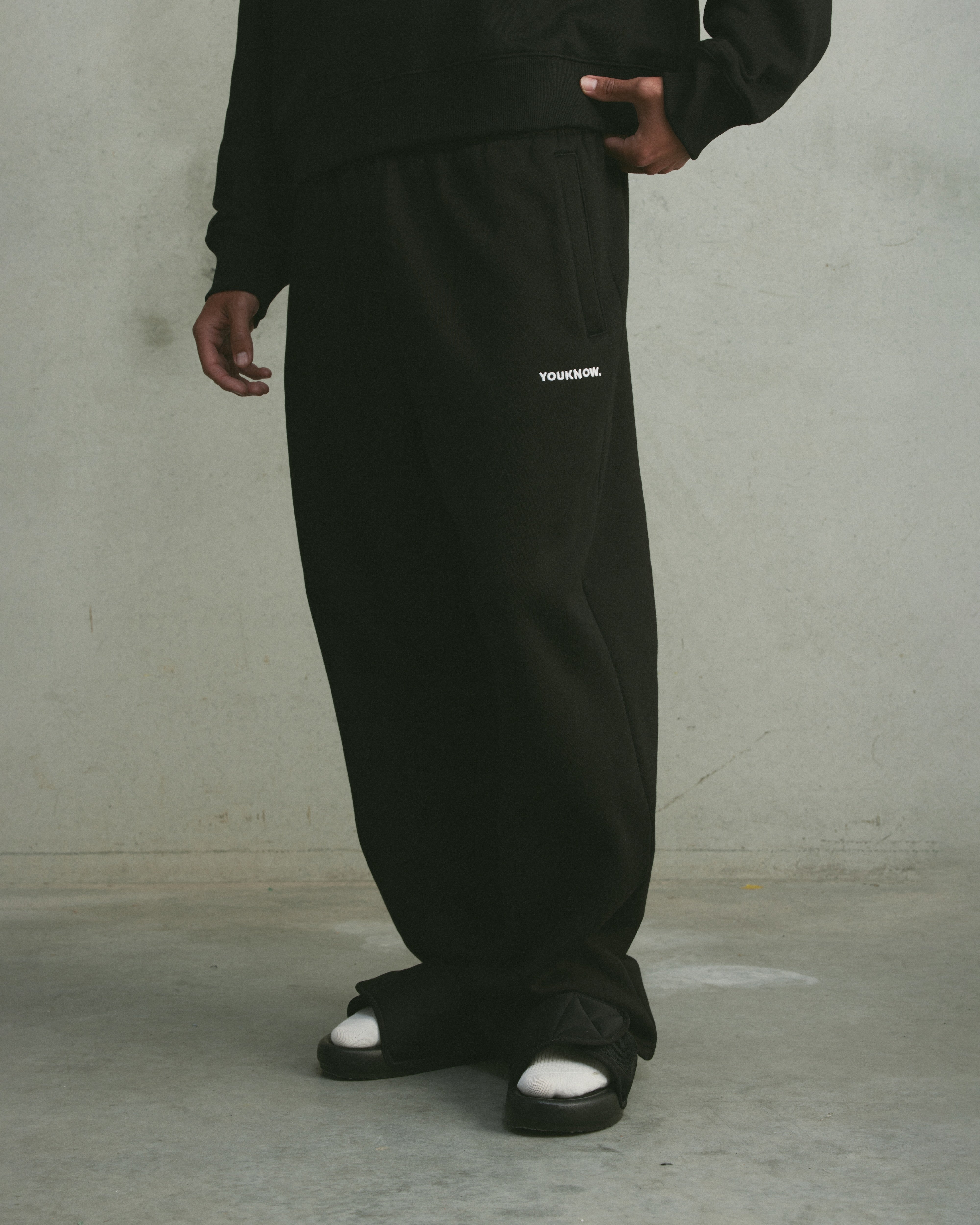 Core Wide Leg Sweatpants | Black