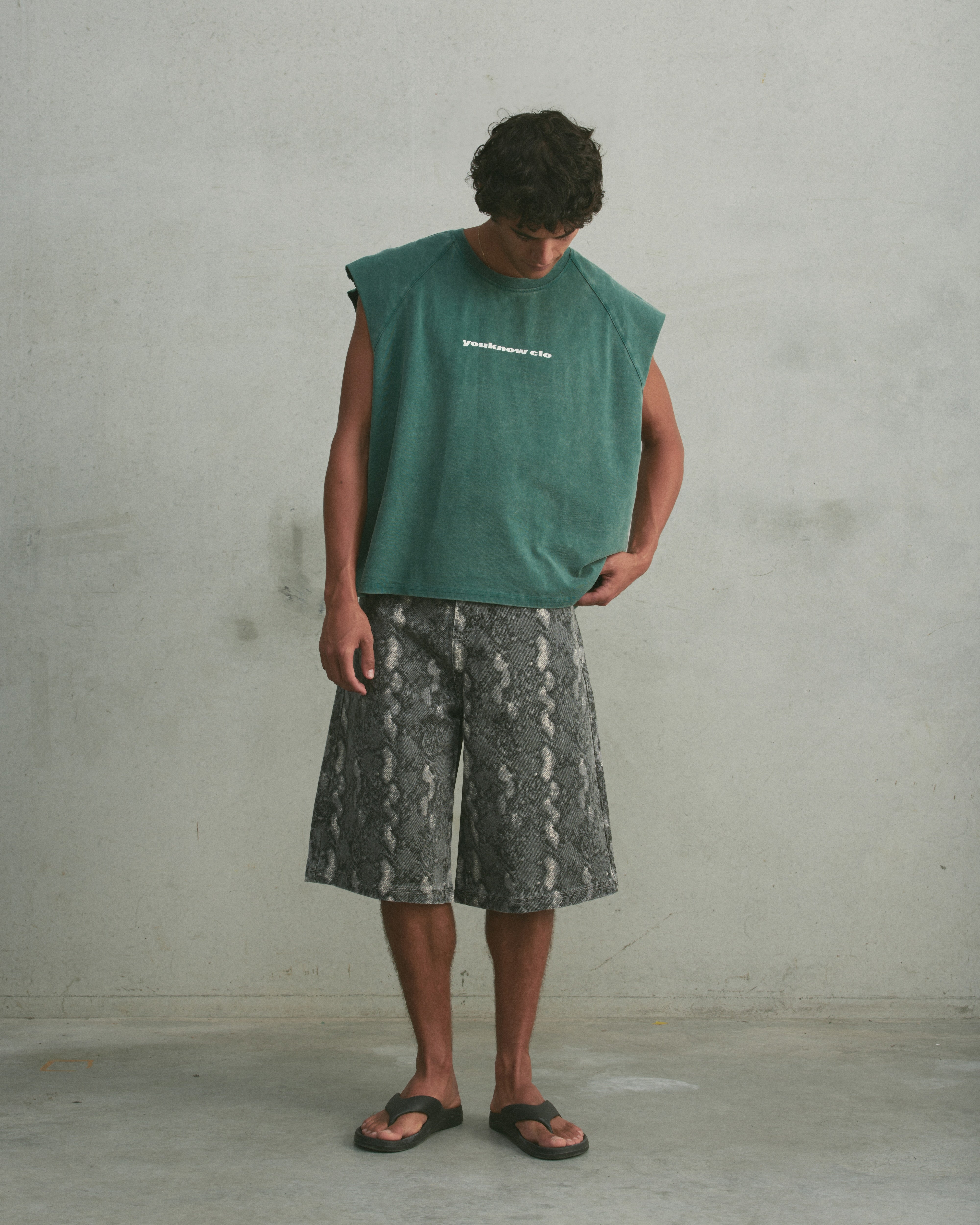 Oversized Raglan Tank | Washed Green