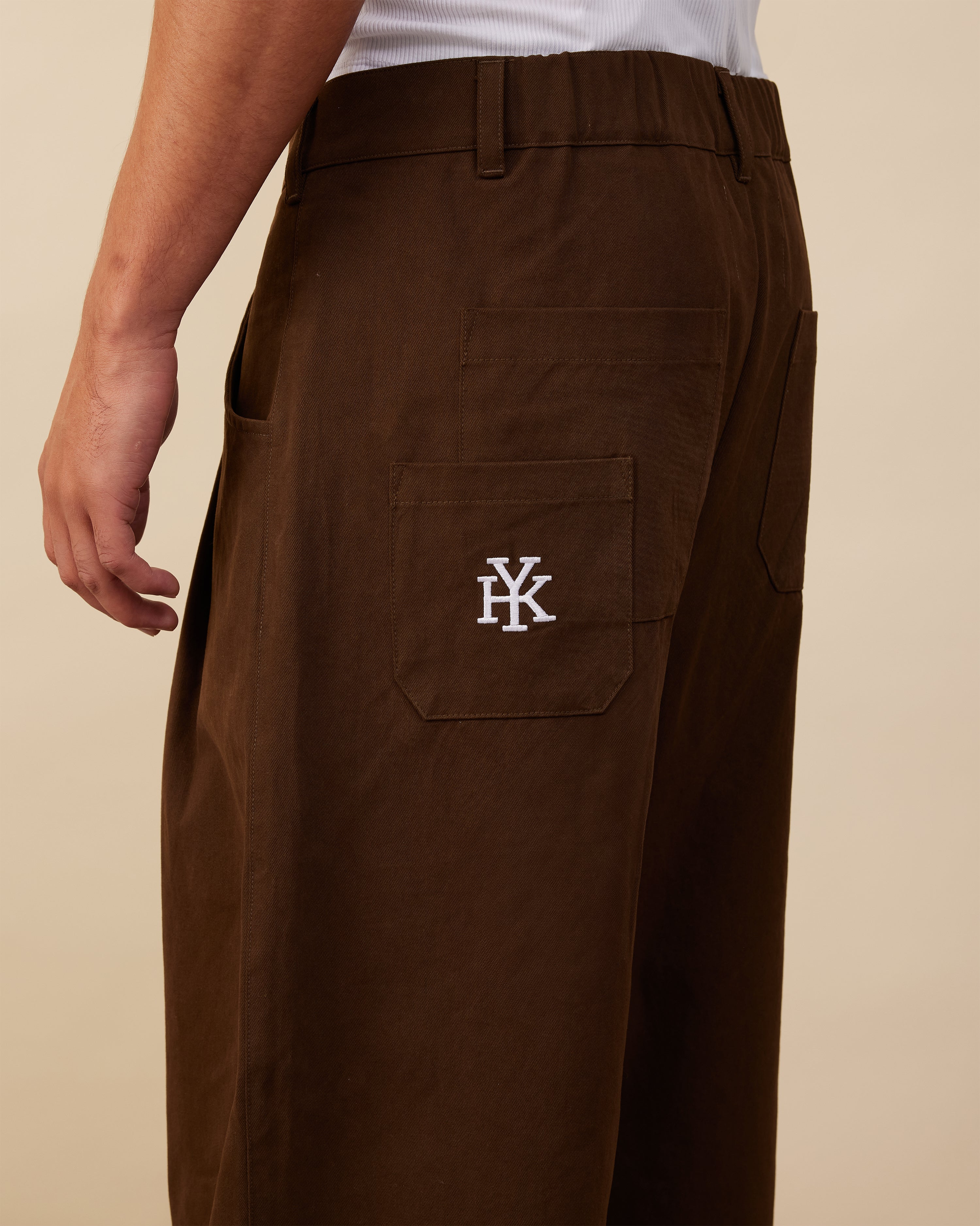 Barrel Leg Pants | Warm Brown