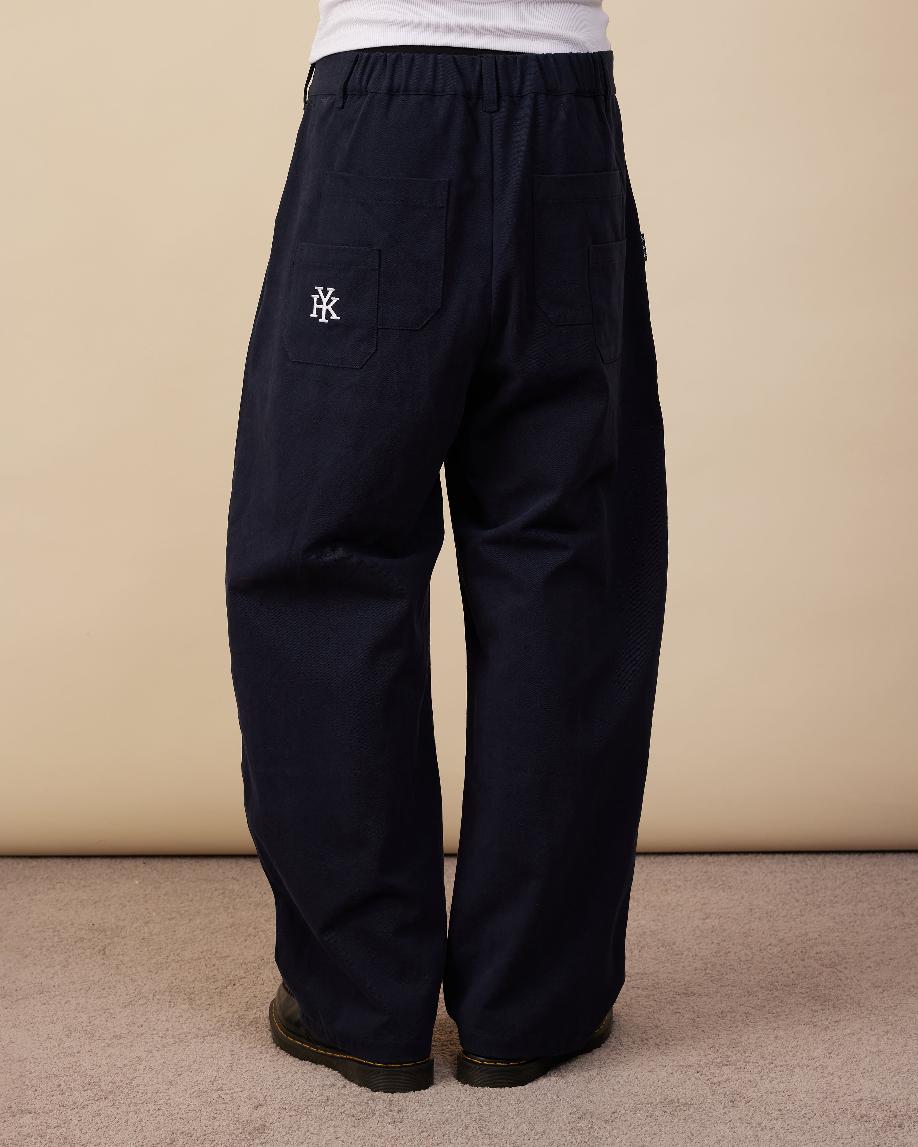 Barrel Leg Pants | Dark Navy