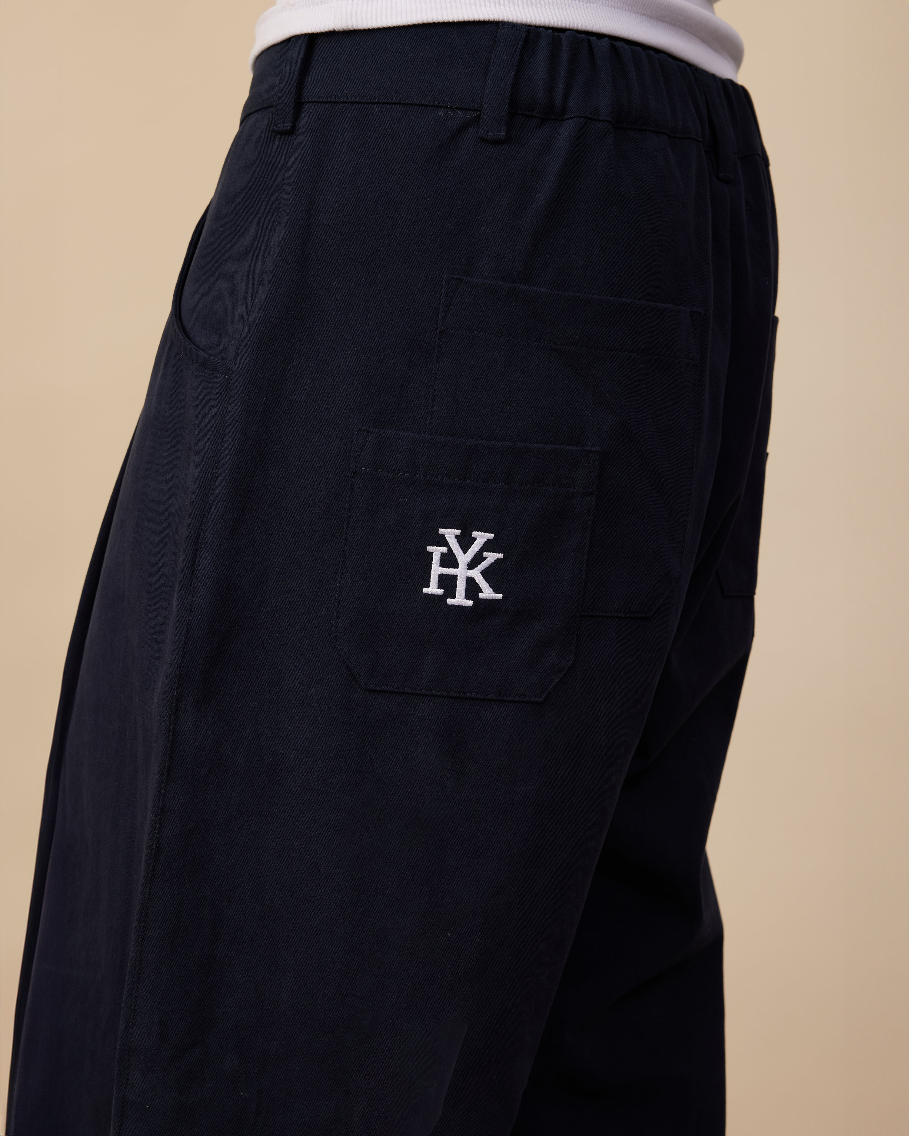 Barrel Leg Pants | Dark Navy