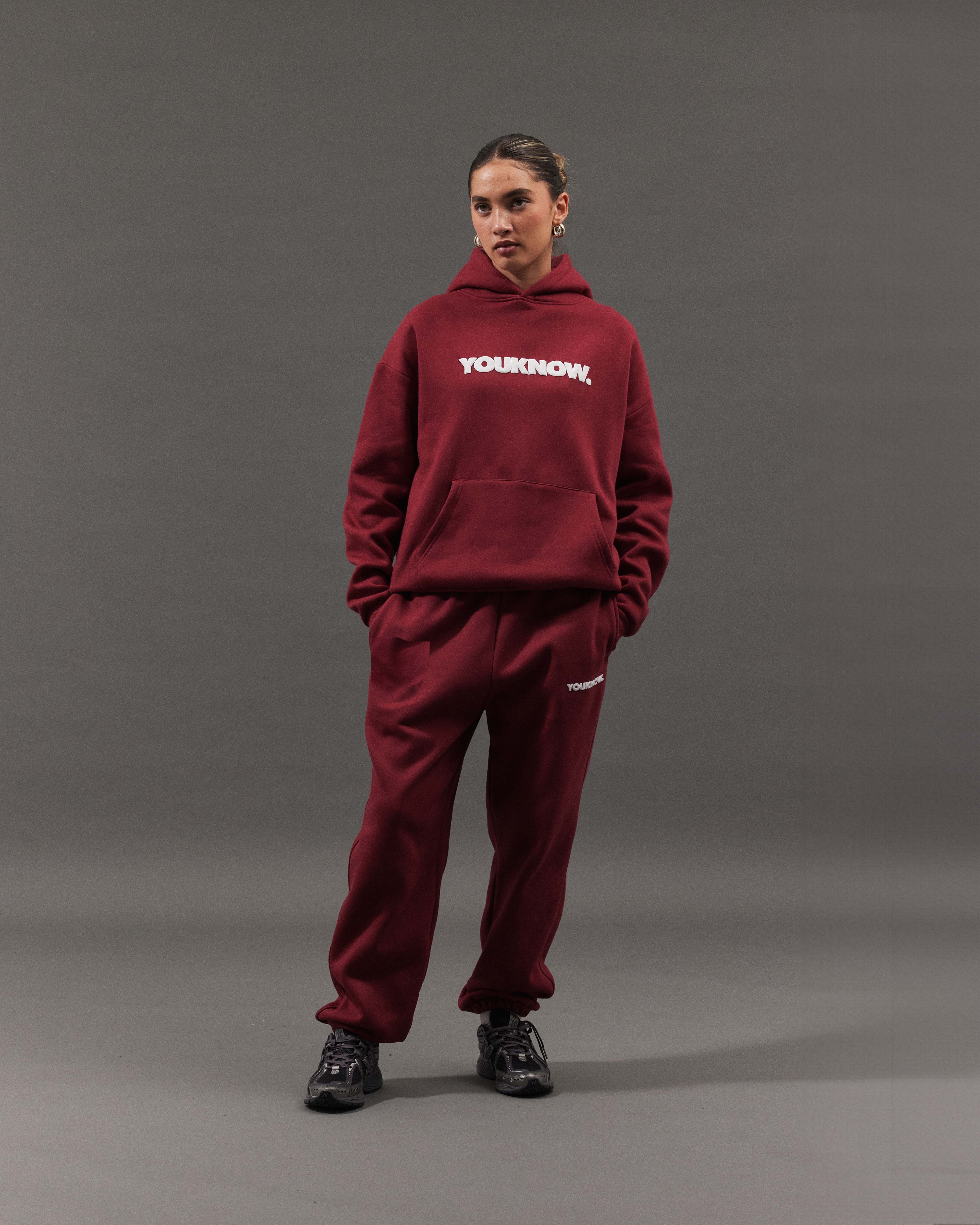 Block Hoodie | Maroon
