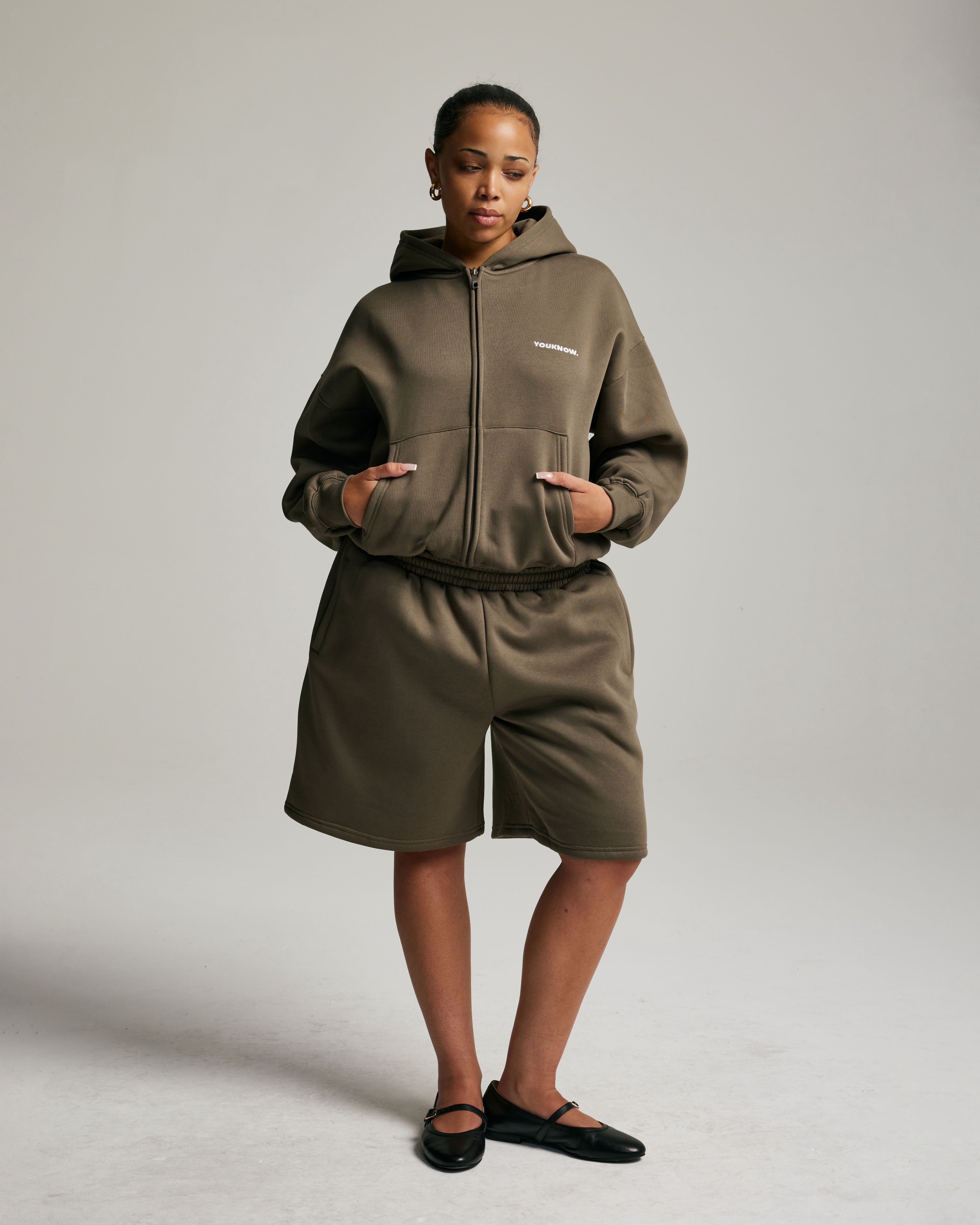 Core Zip Up Hoodie | Seaweed