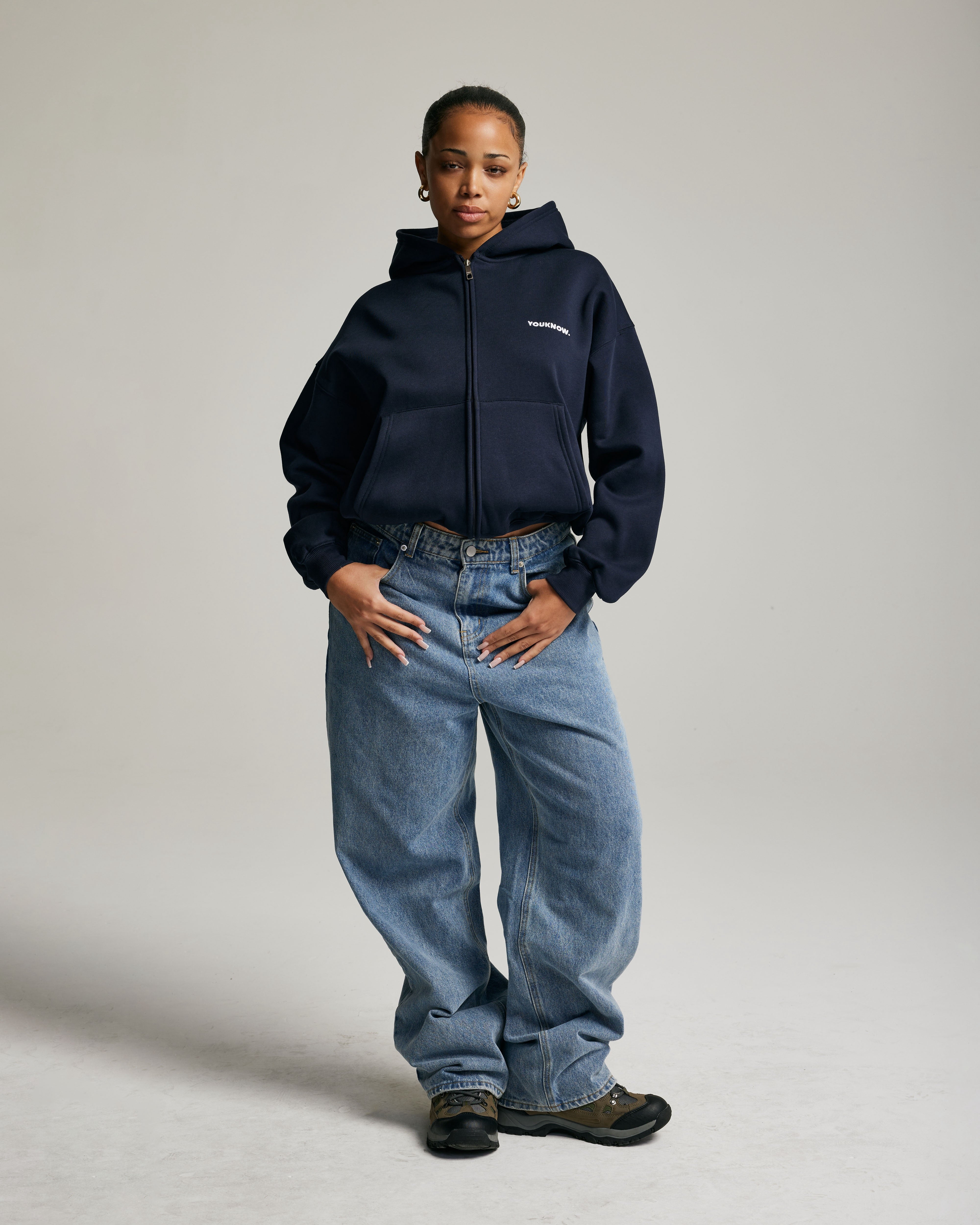 Core Zip Up Hoodie | Navy