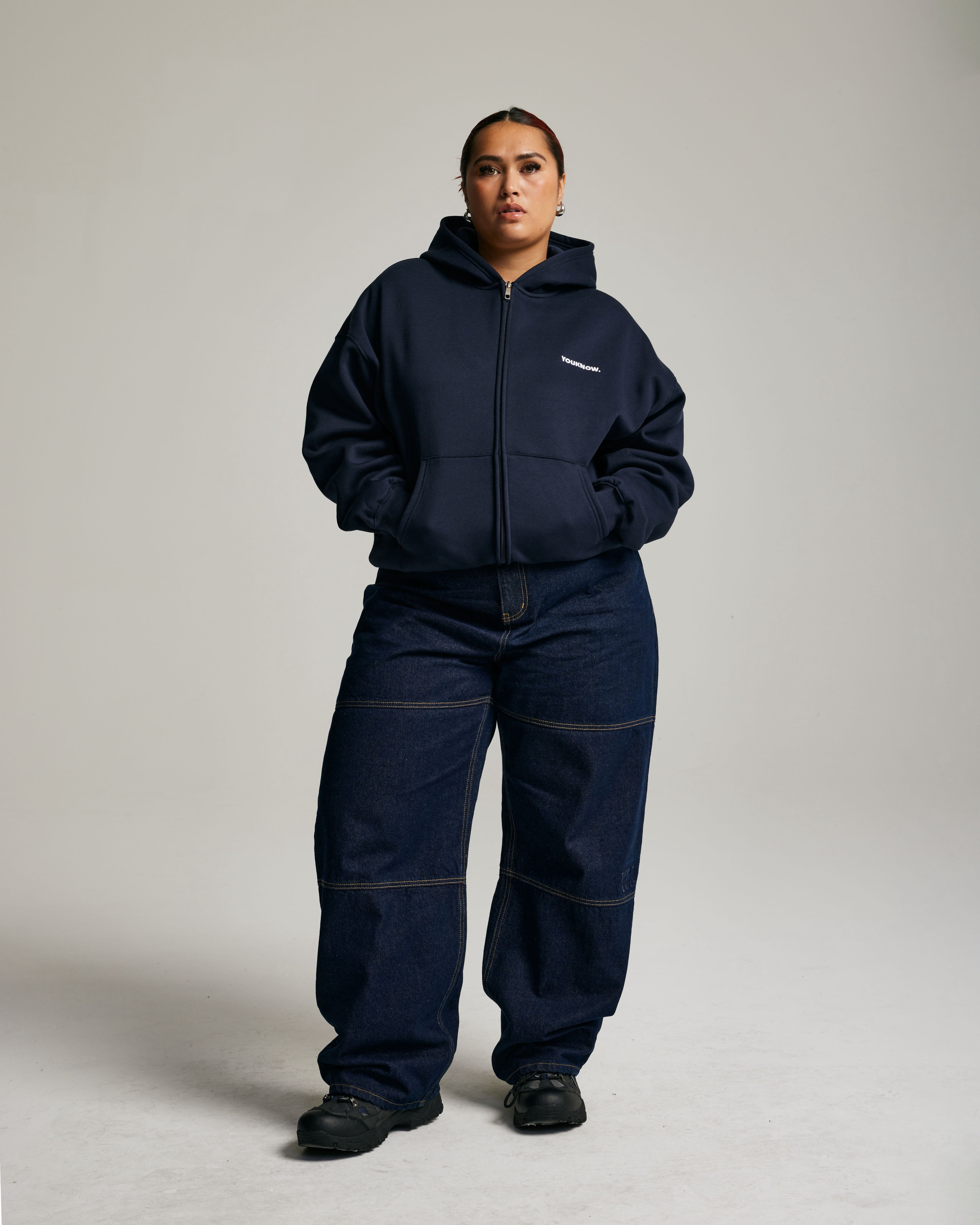 Core Zip Up Hoodie | Navy