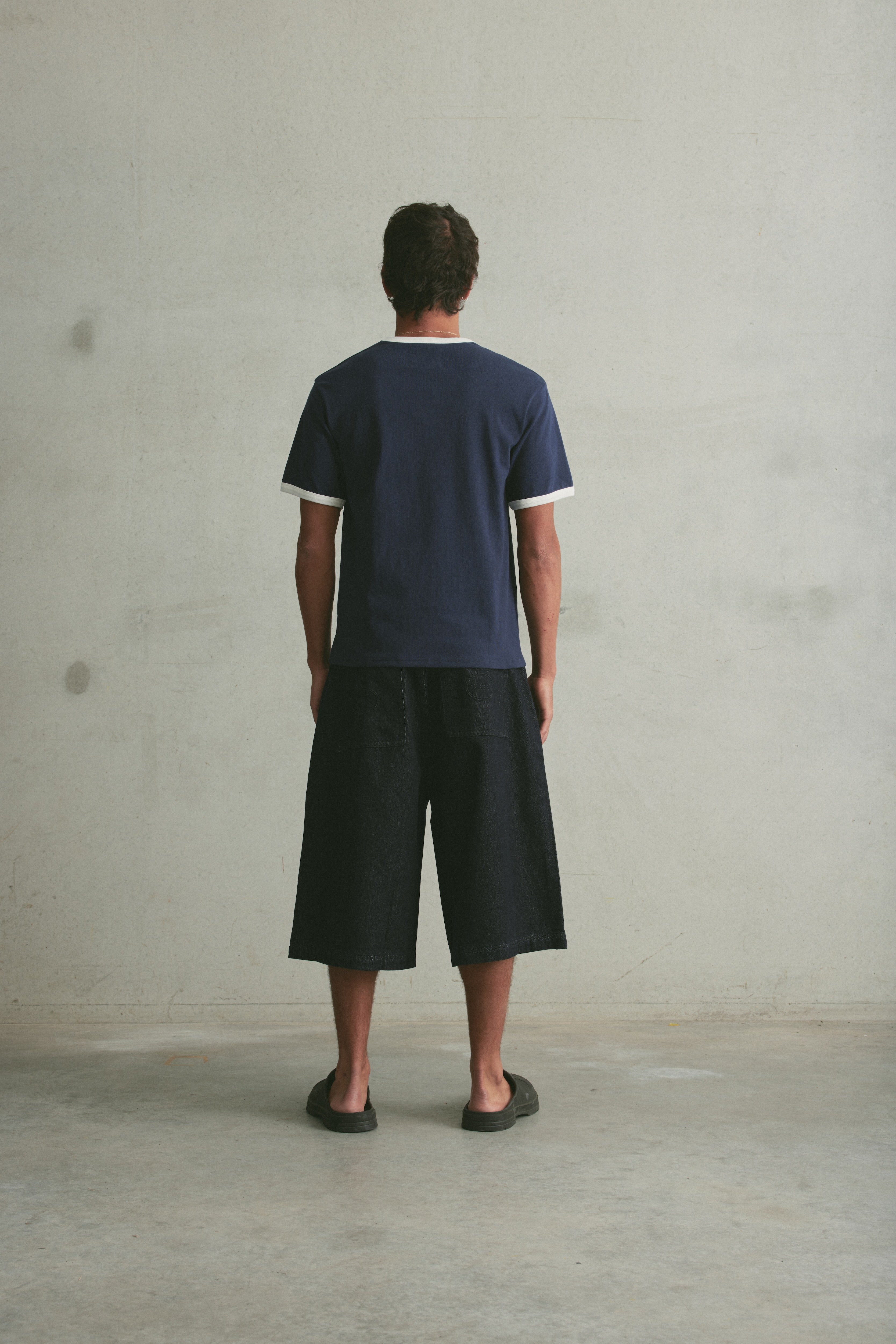Shrunken Ringer Tee | Navy