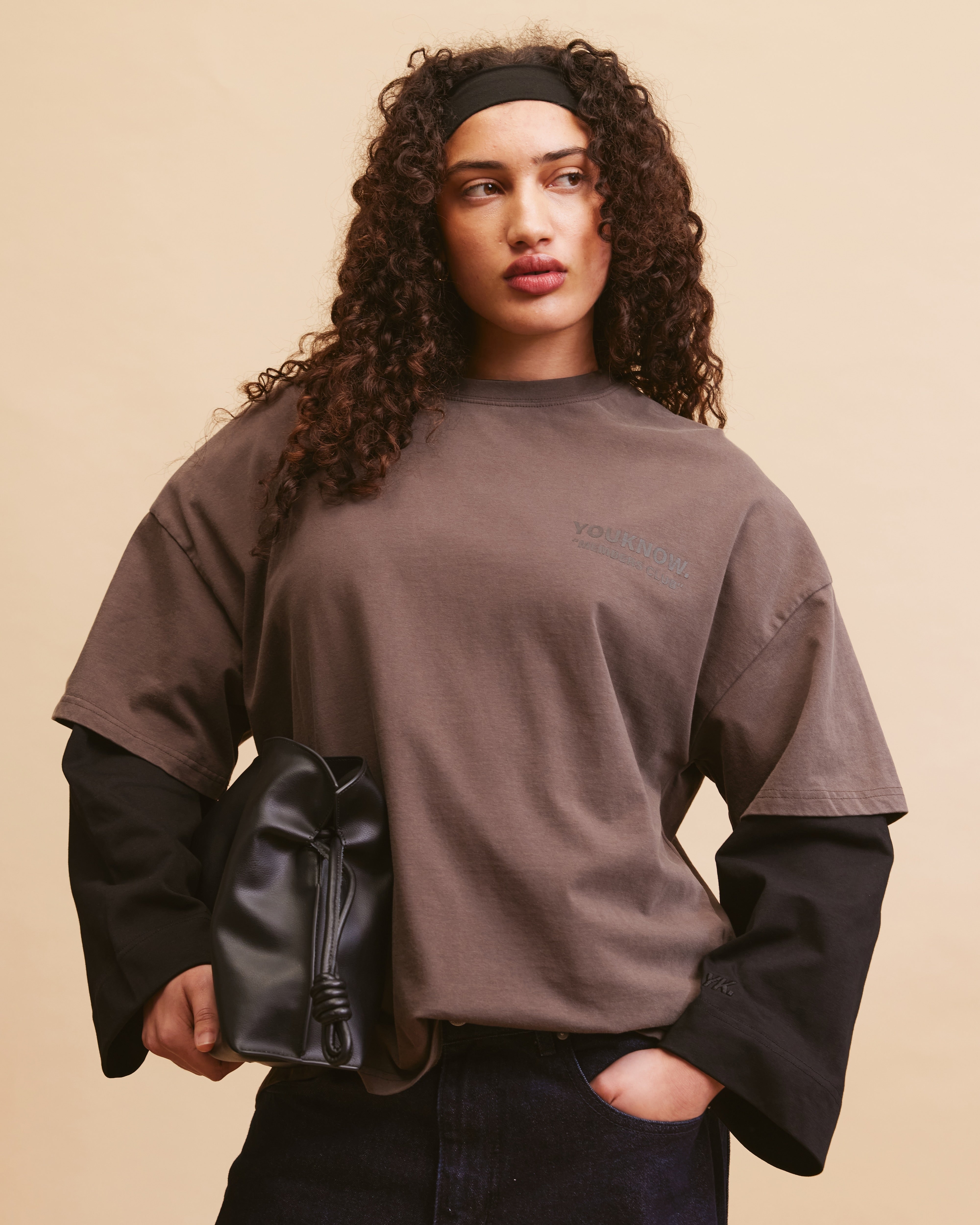 Members Club Tee | Washed Brown